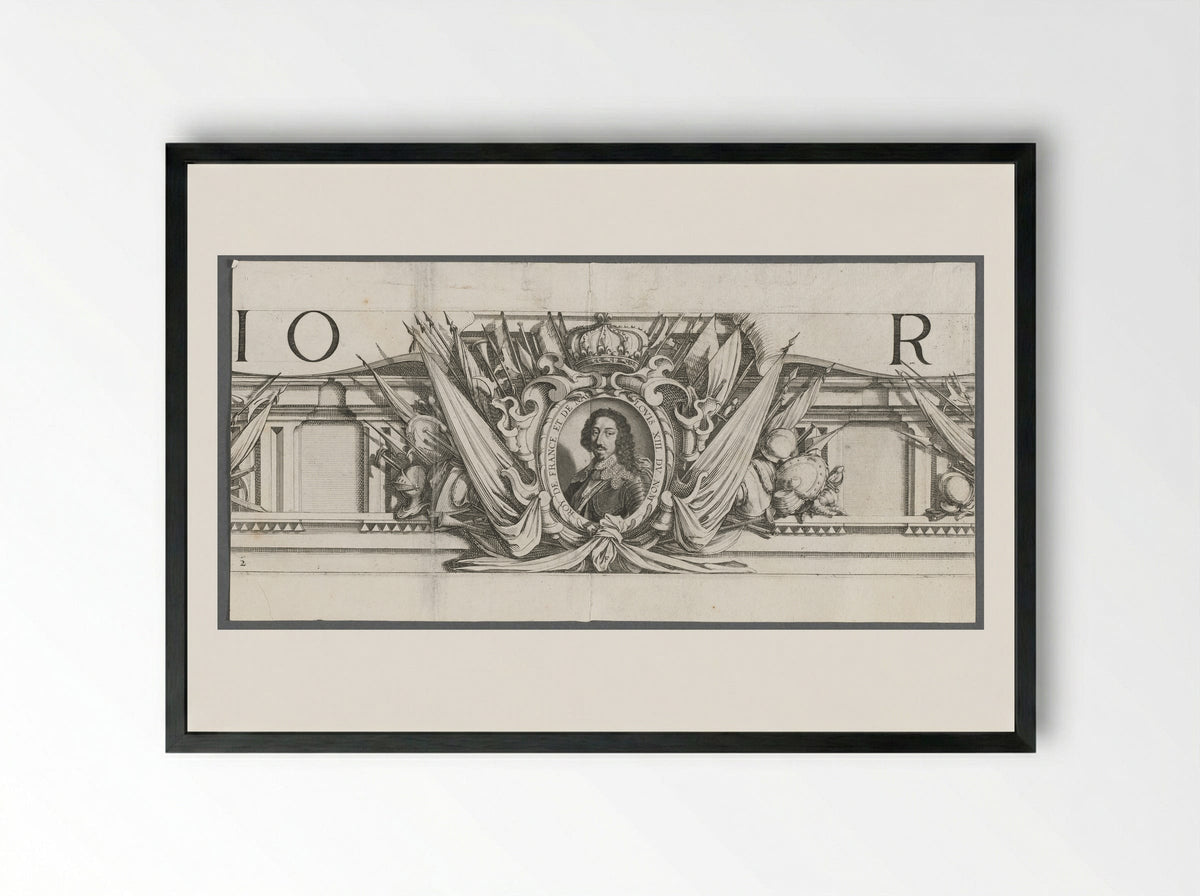 The Siege of La Rochelle: Plate 2 - Michael Lasne - Framed Print Black