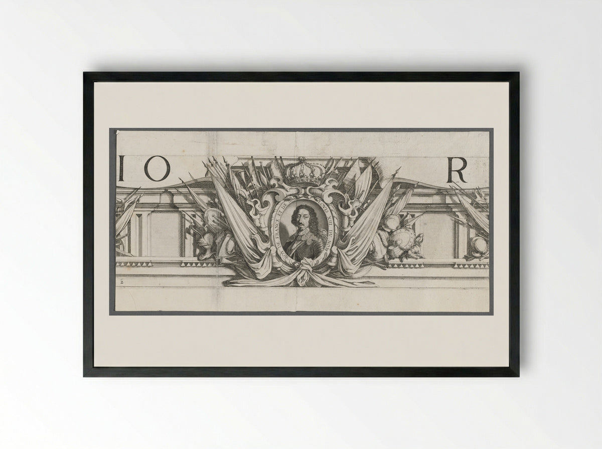 The Siege of La Rochelle: Plate 2 - Michael Lasne - Framed Print Black