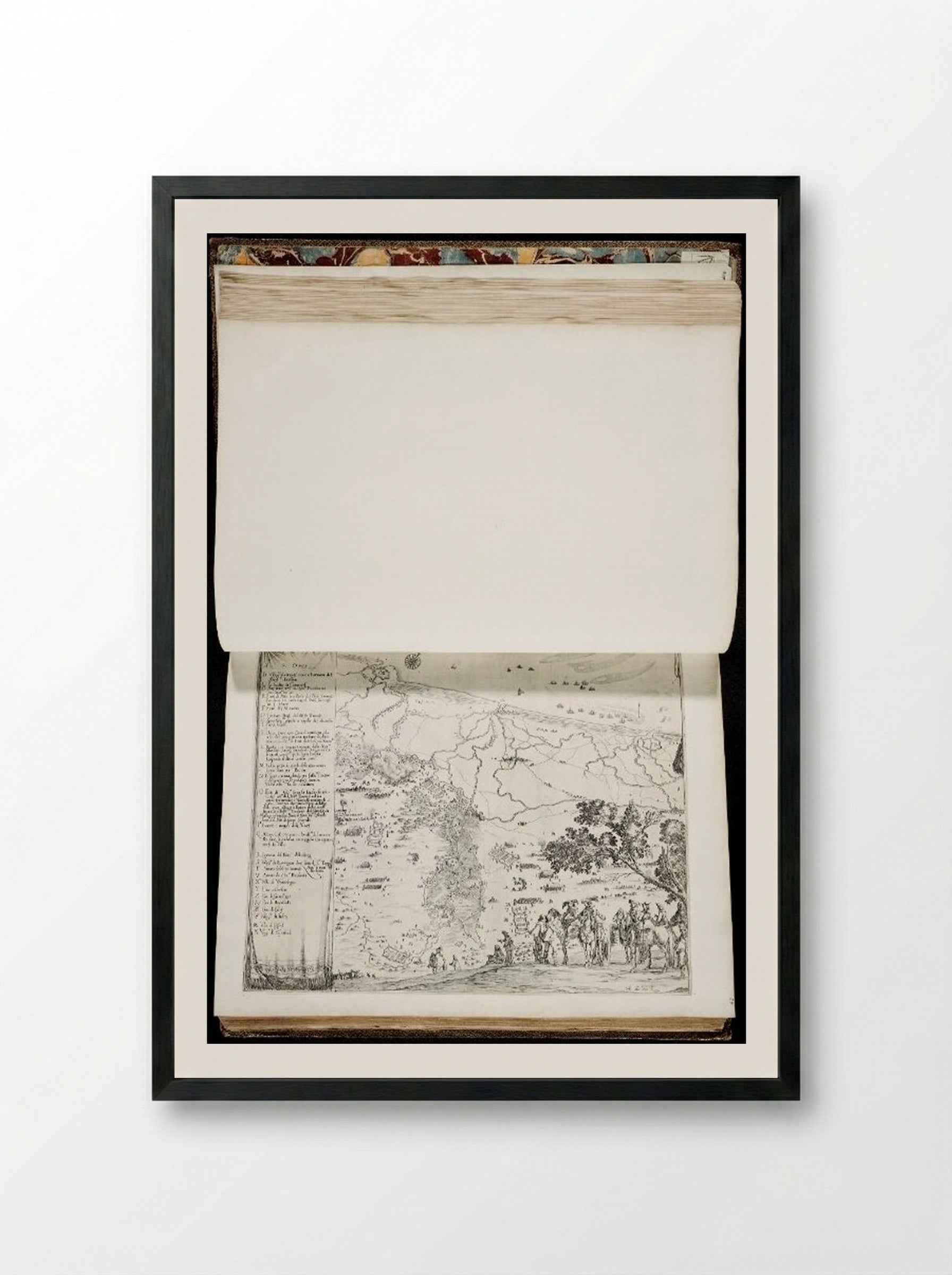 The Siege of Saint-Omer - Stefano Della Bella - Framed Print Black