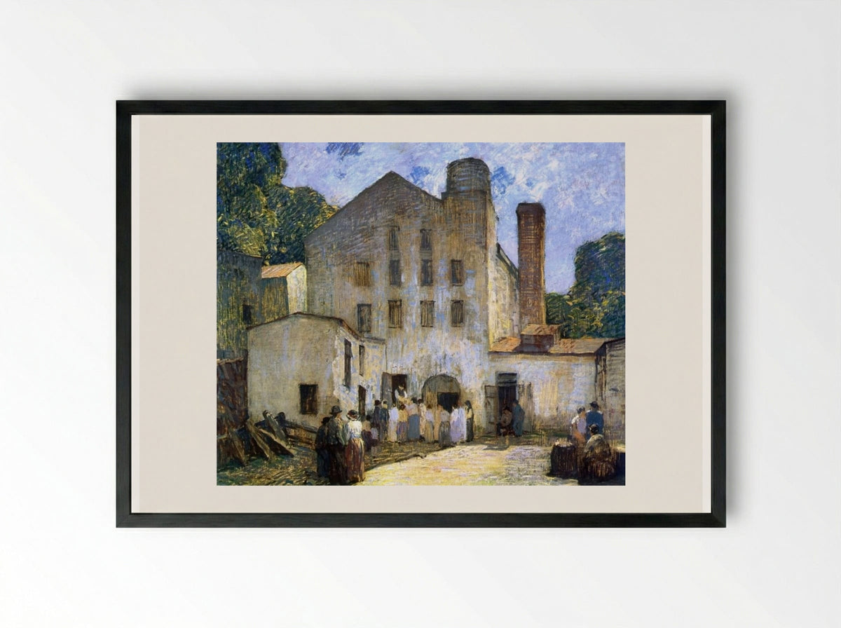 The Silk Mill - Robert Spencer - Framed Print Black