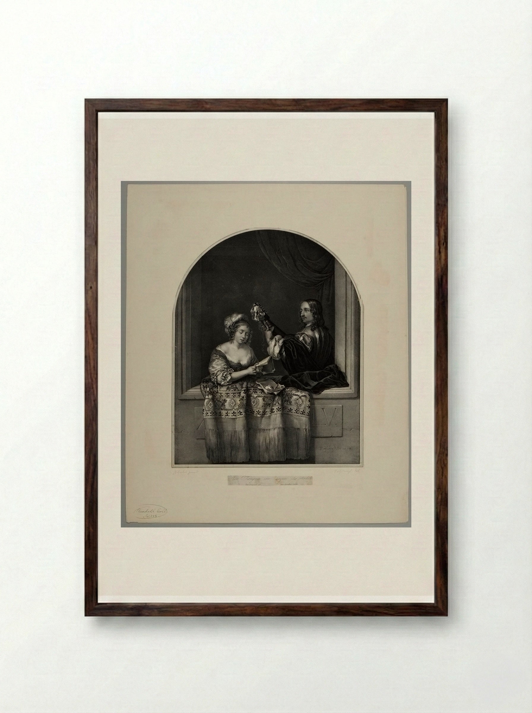 The Singer - Franz Hanfstaengl - Framed Print Dark Wood