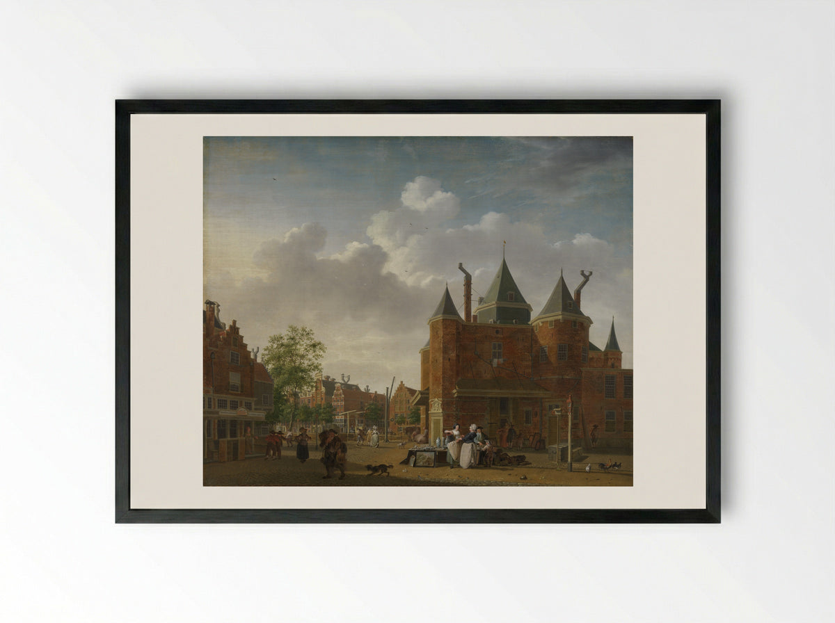 The Sint-Antoniuswaag in Amsterdam - Isaac Ouwater - Framed Print Black