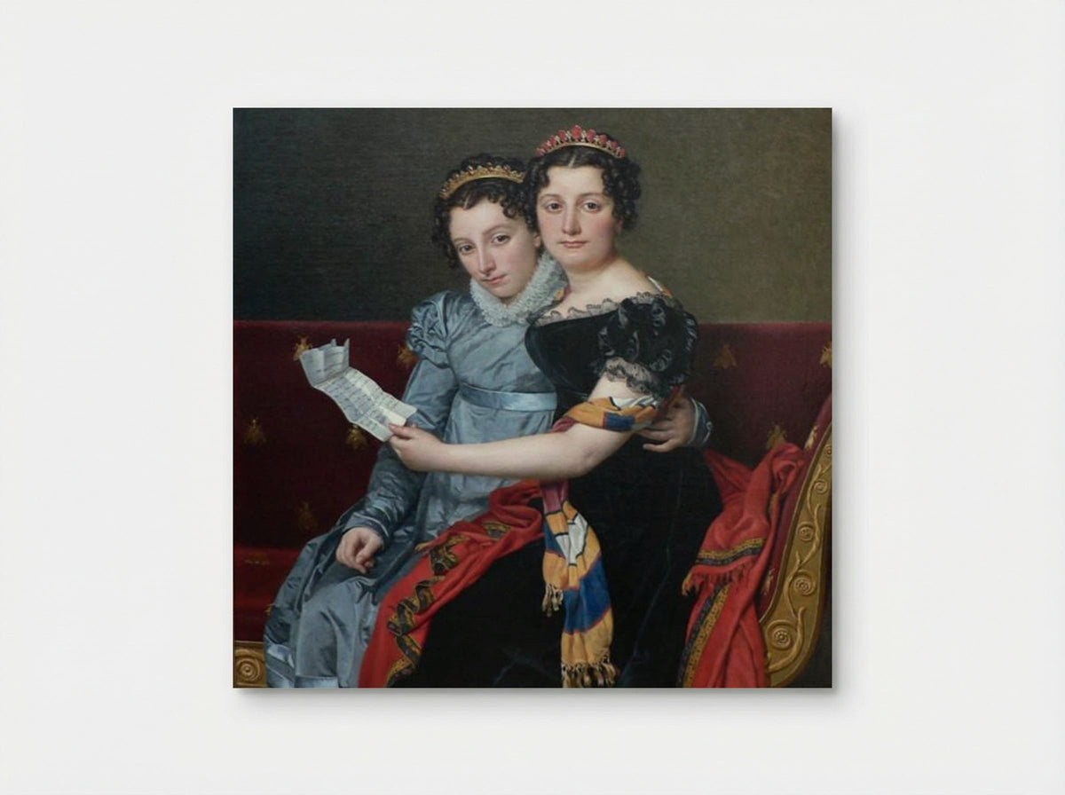 The Sisters Zenaide and Charlotte-Bonaparte - Jacques-Louis David - Poster