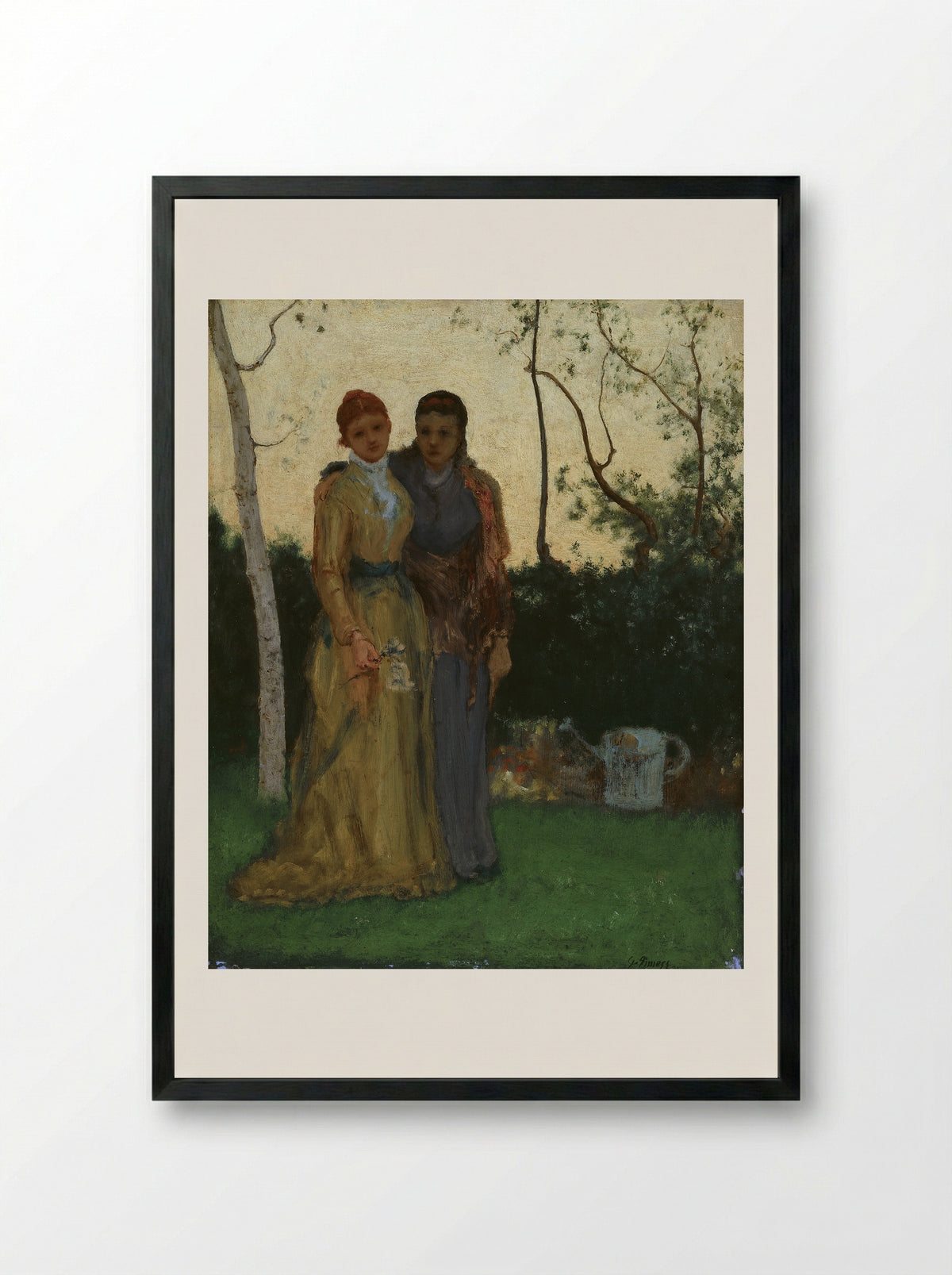 The Sisters - George Inness - Framed Print Black