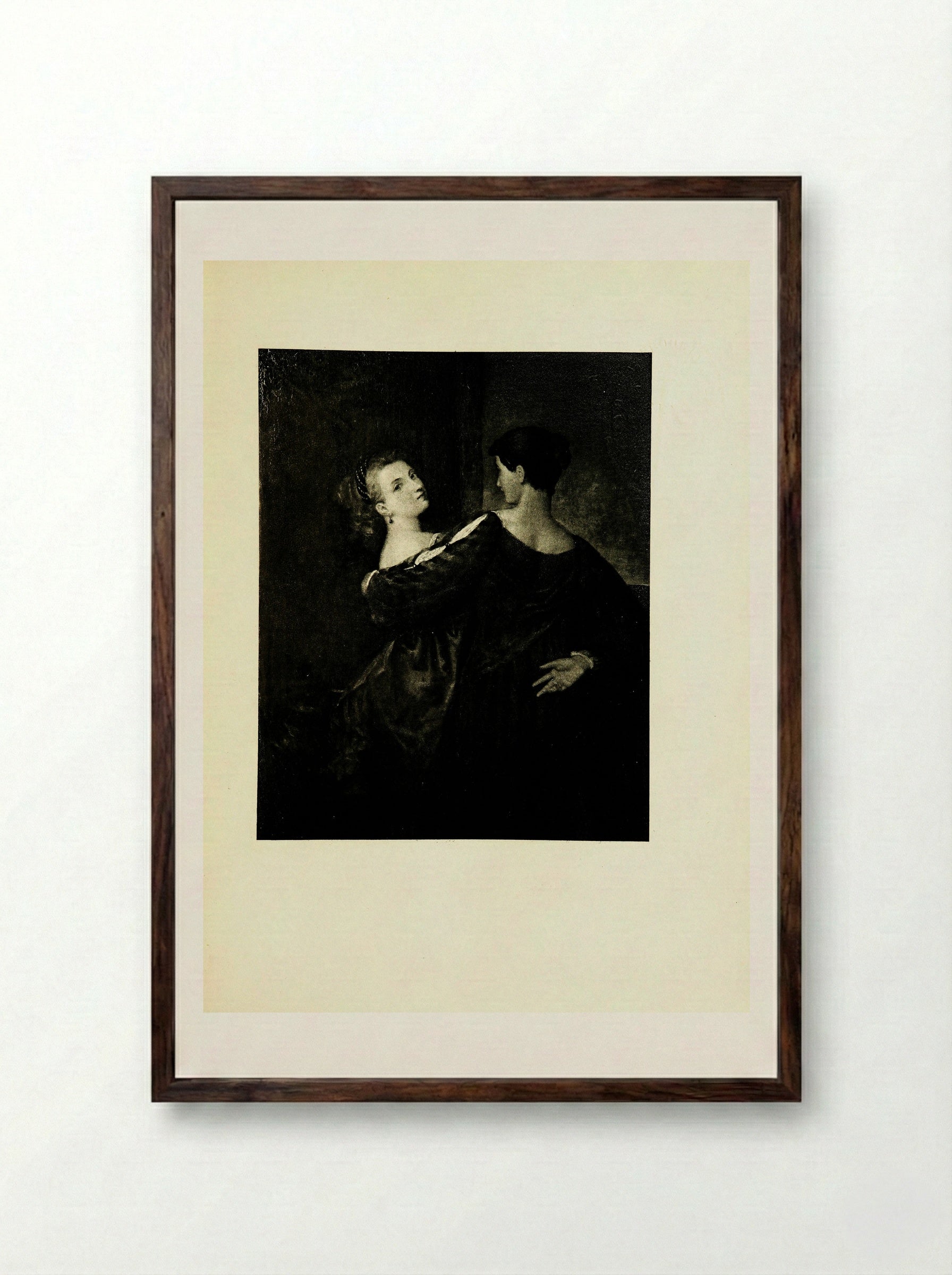 The Sisters - Washington Allston - Framed Print Dark Wood