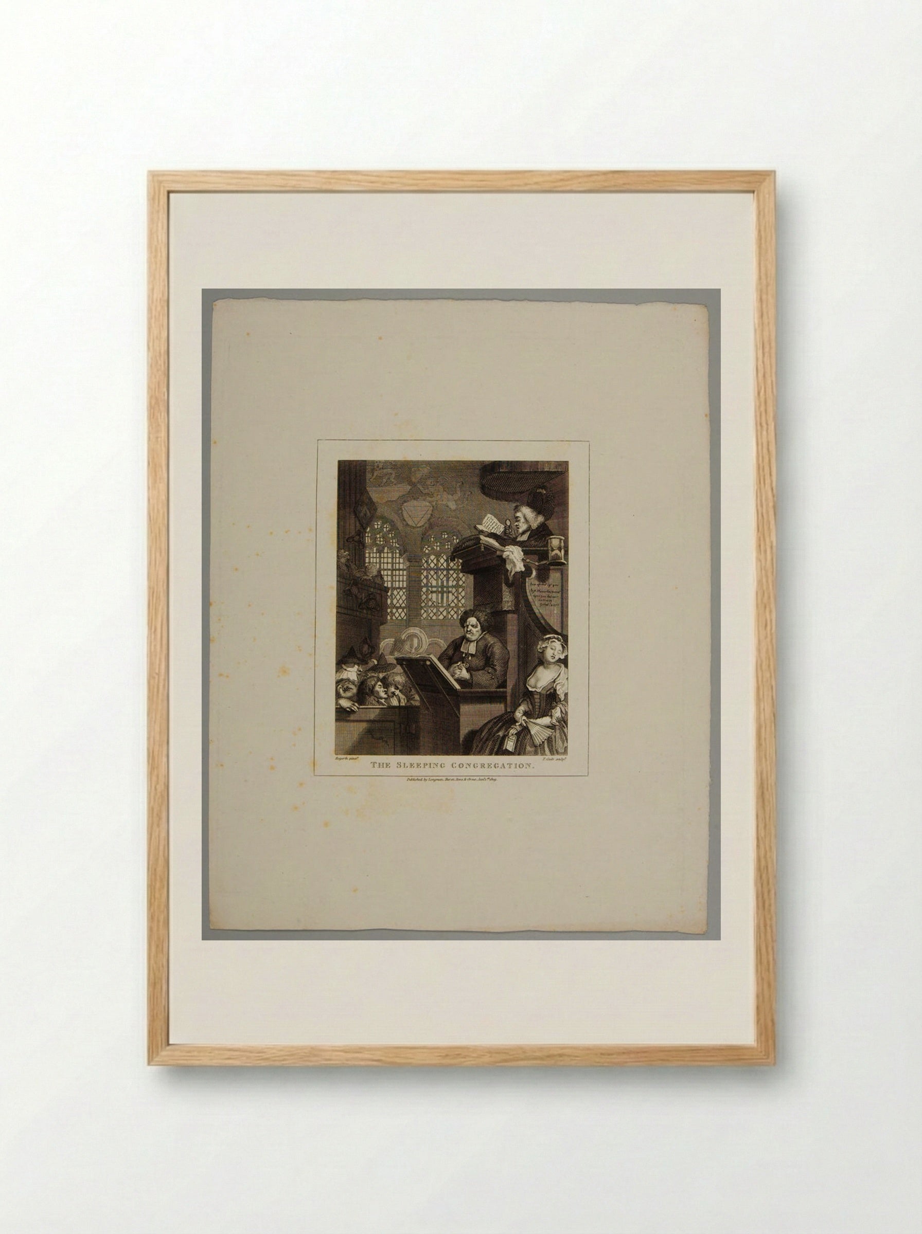 The Sleeping Congregation - Thomas Cook - Framed Print Wood