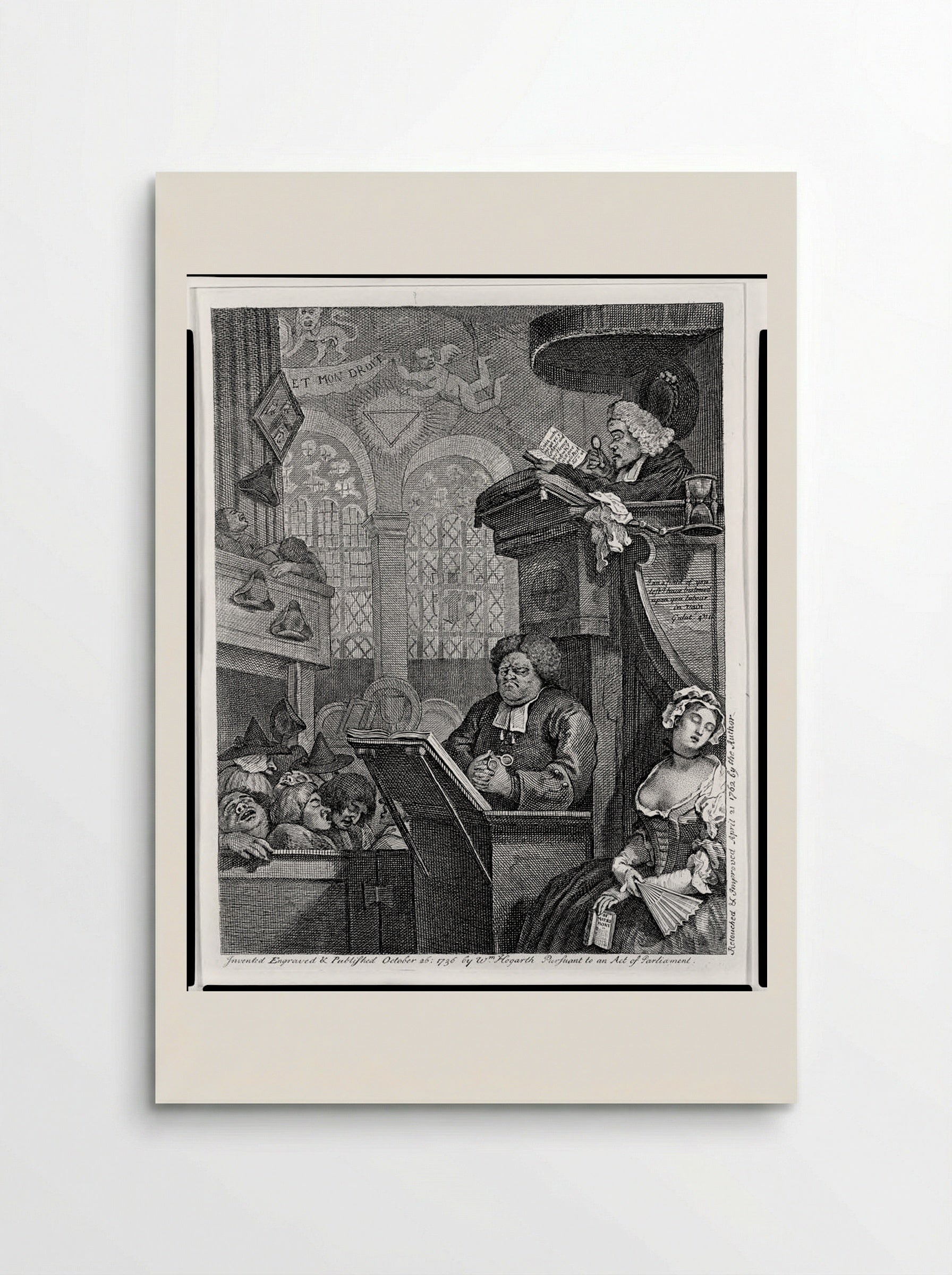 The Sleeping Congregation - William Hogarth - Poster