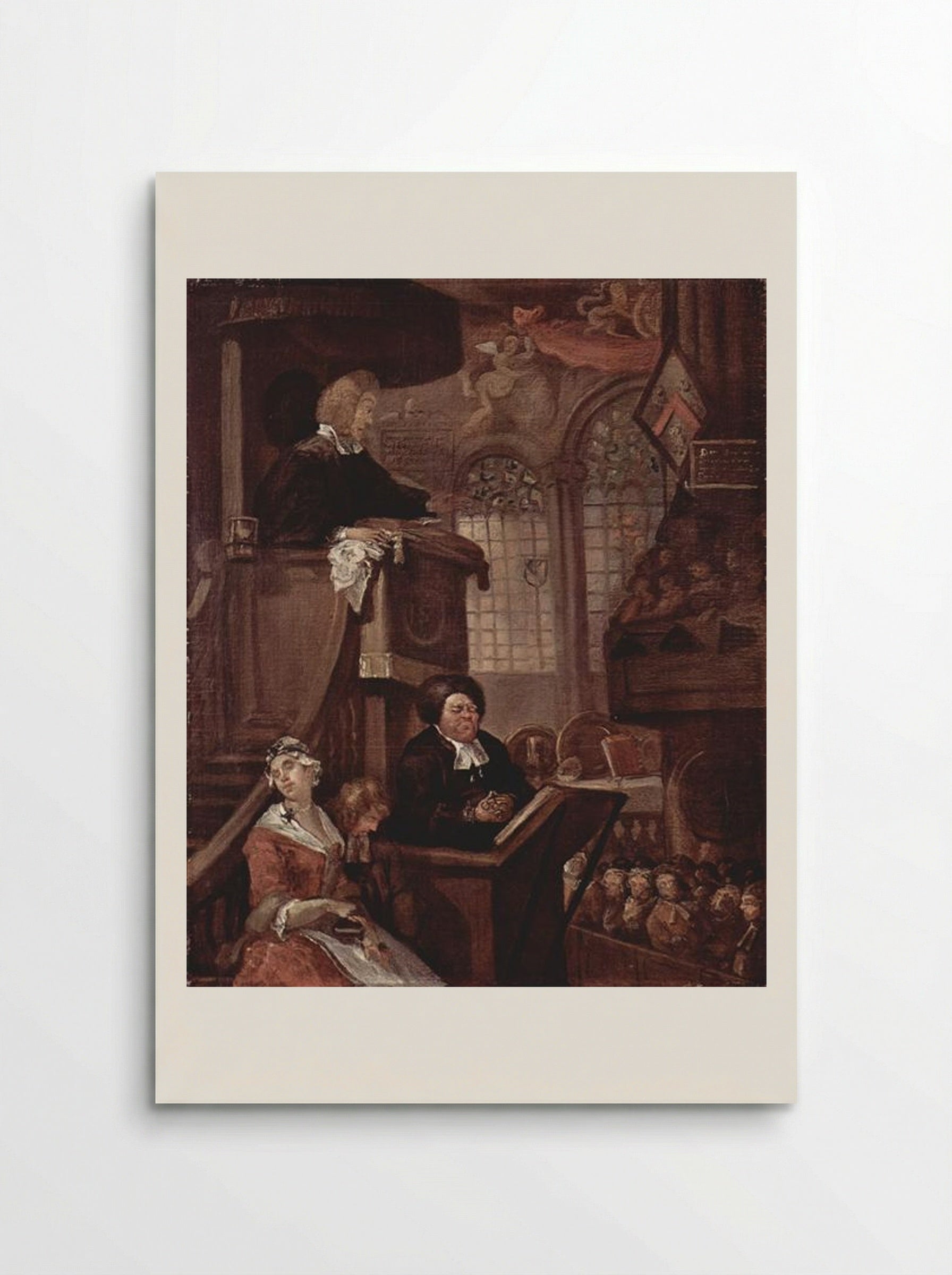 The Sleeping Congregation - William Hogarth - Poster