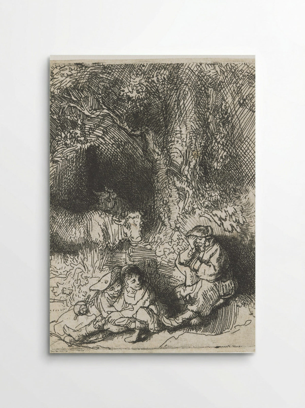 The Sleeping Herdsman - Rembrandt van Rijn - Poster