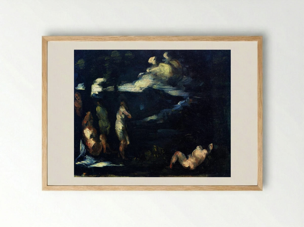 The Small Bathers - Paul Cézanne - Framed Print Wood