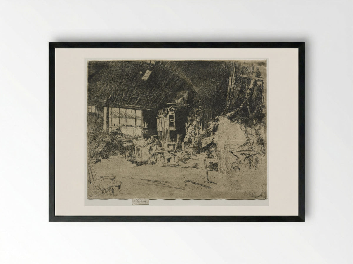 The Smithy - James McNeill Whistler - Framed Print Black