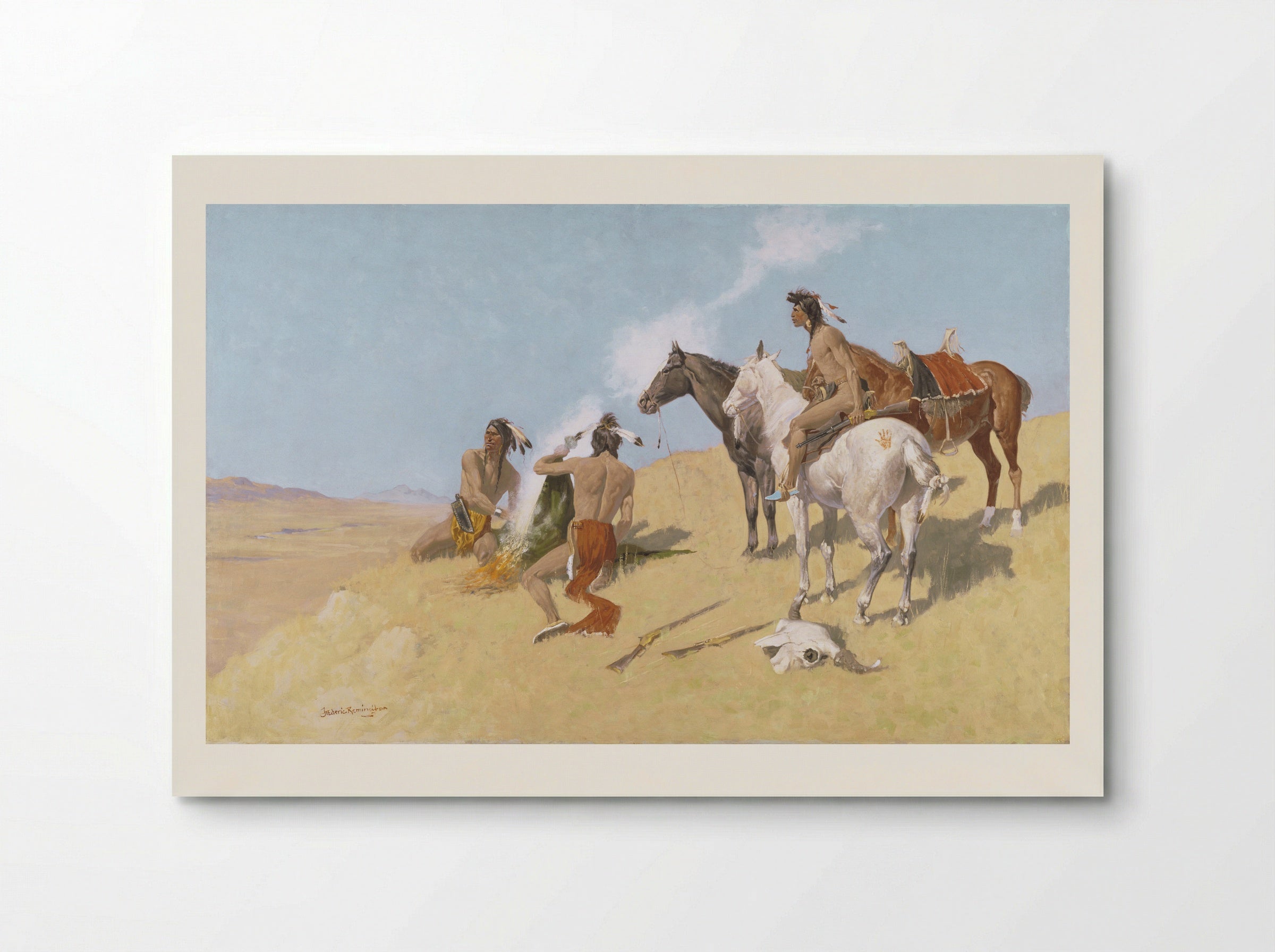 The Smoke Signal - Frederic Remington - Poster