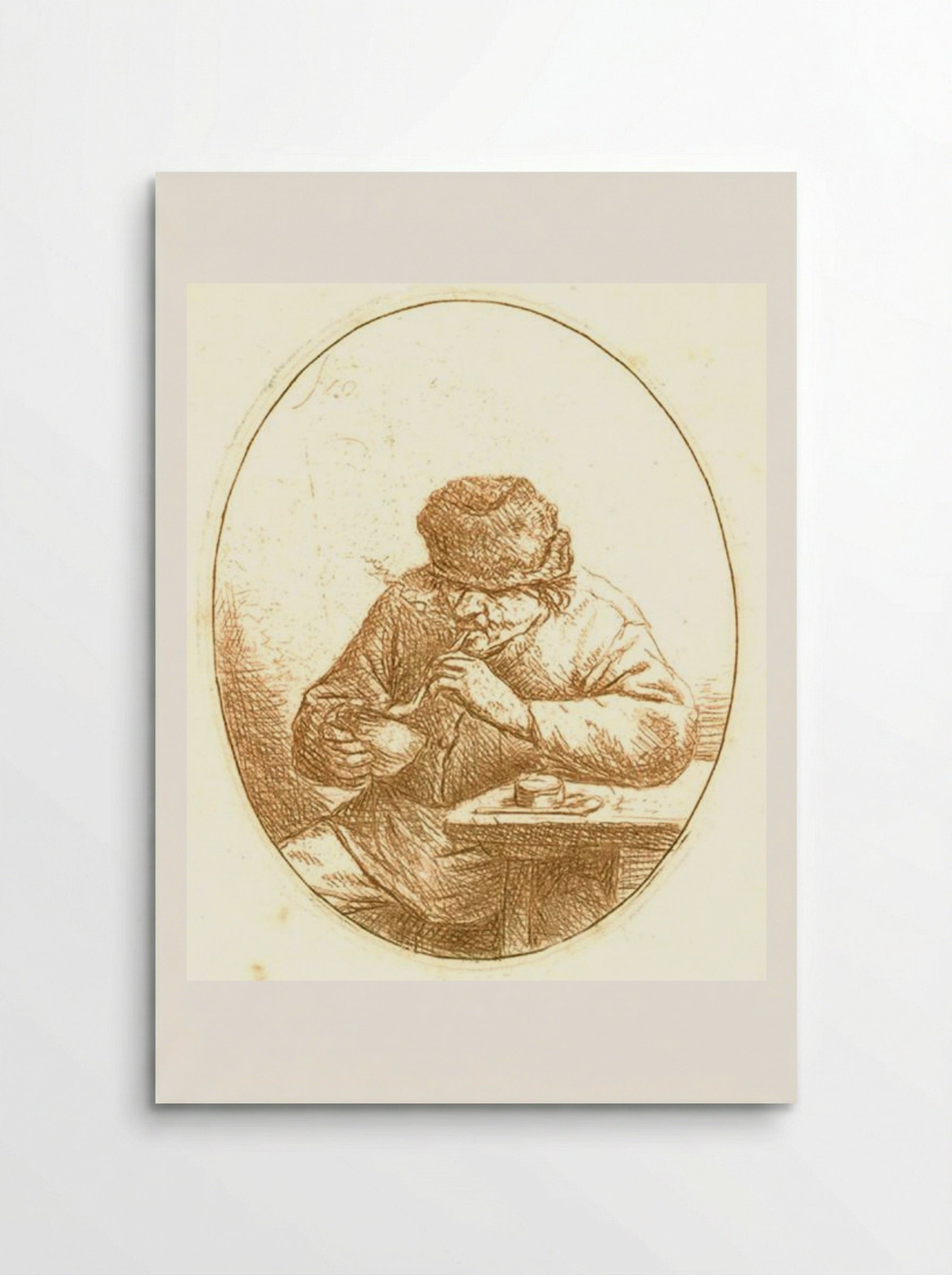 The Smoker at the Window - Adriaen van Ostade - Poster