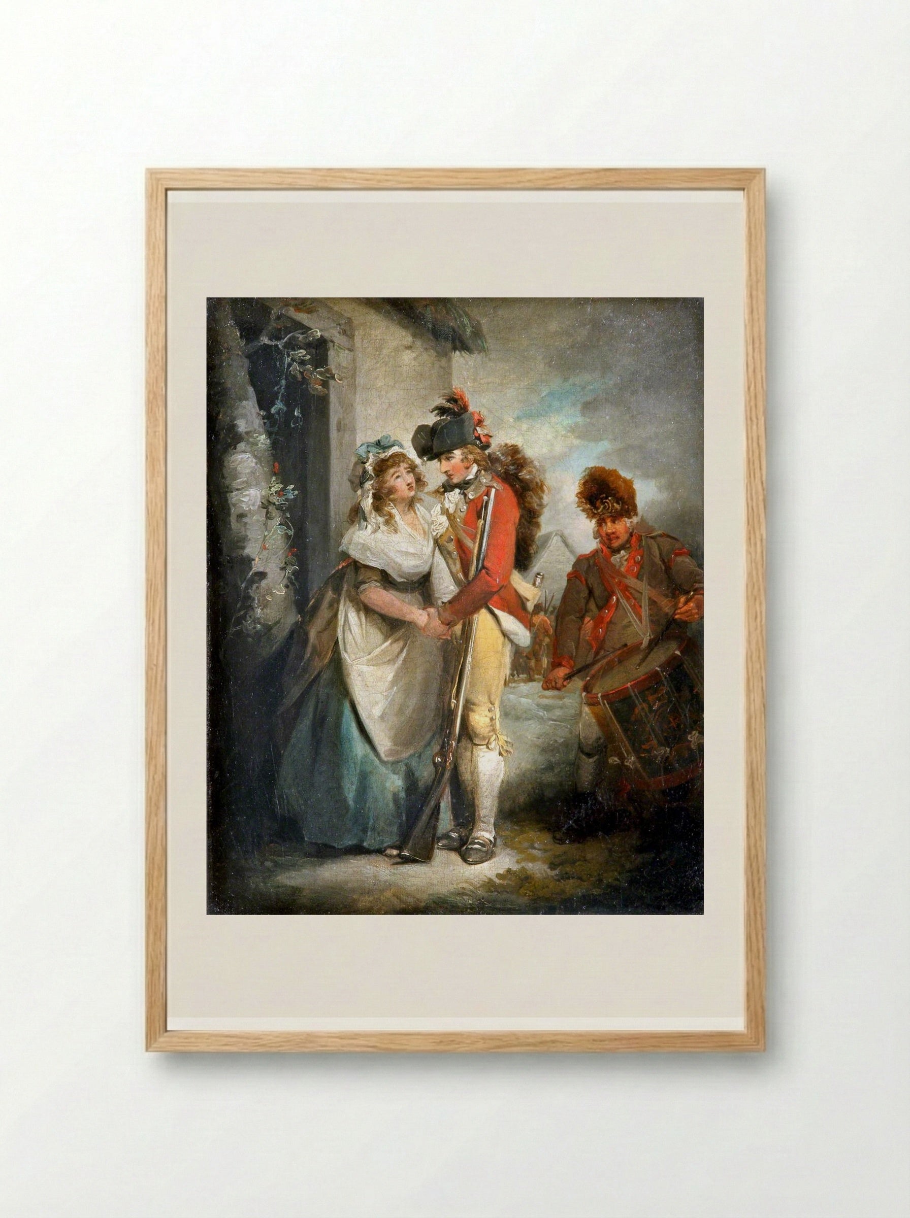 The Soldier's Departure - George Morland - Framed Print Wood