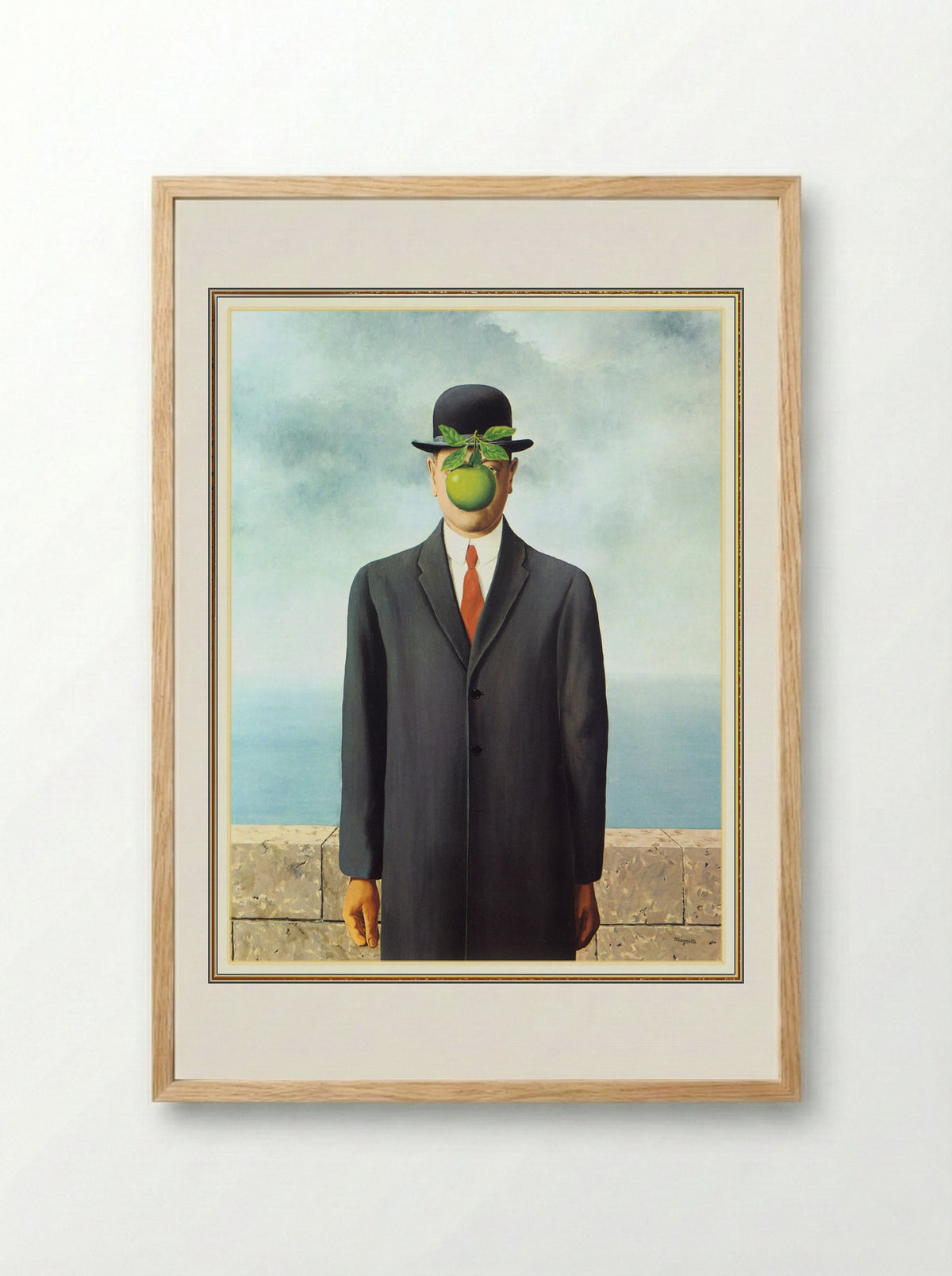 The Son of Man - René Magritte - Framed Print Wood