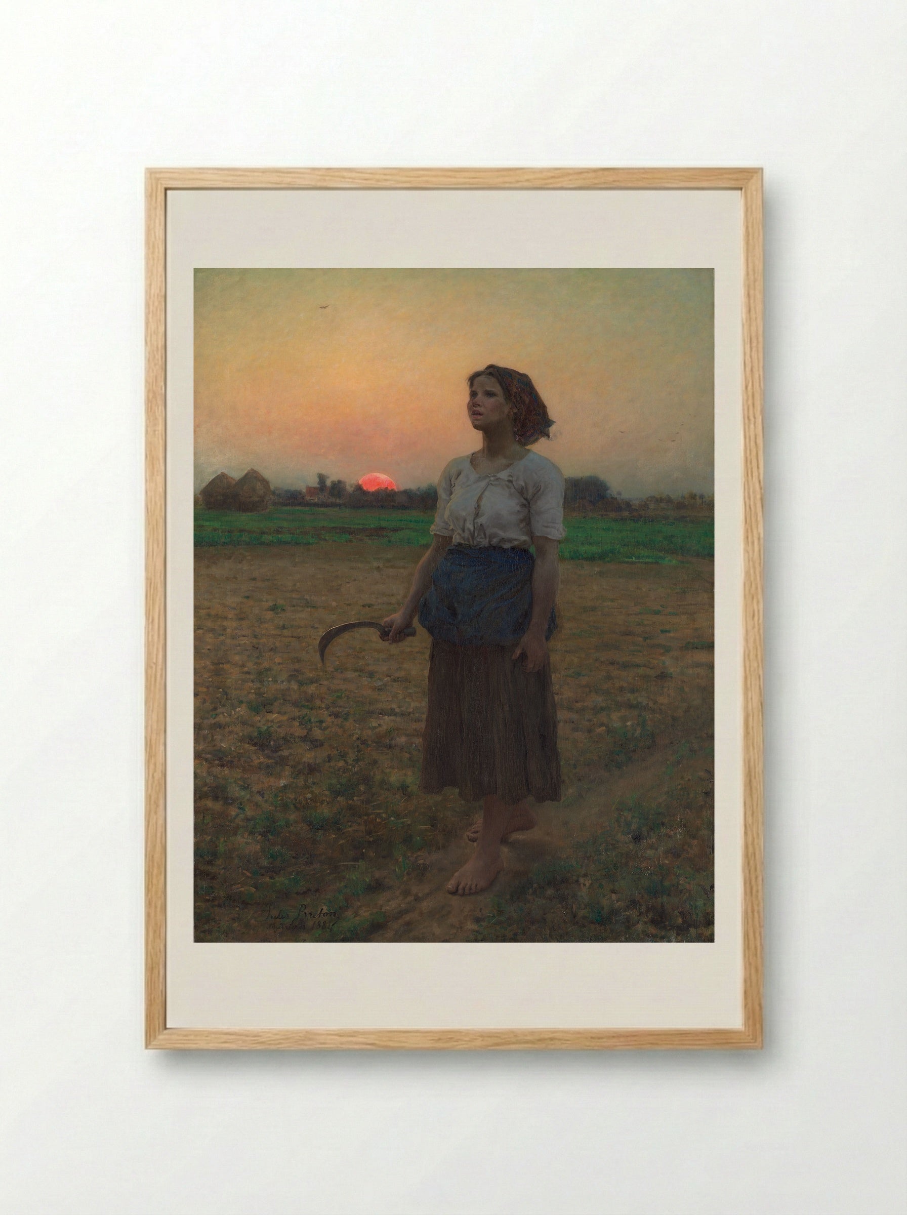The Song of the Lark - Jules Breton - Framed Print Wood