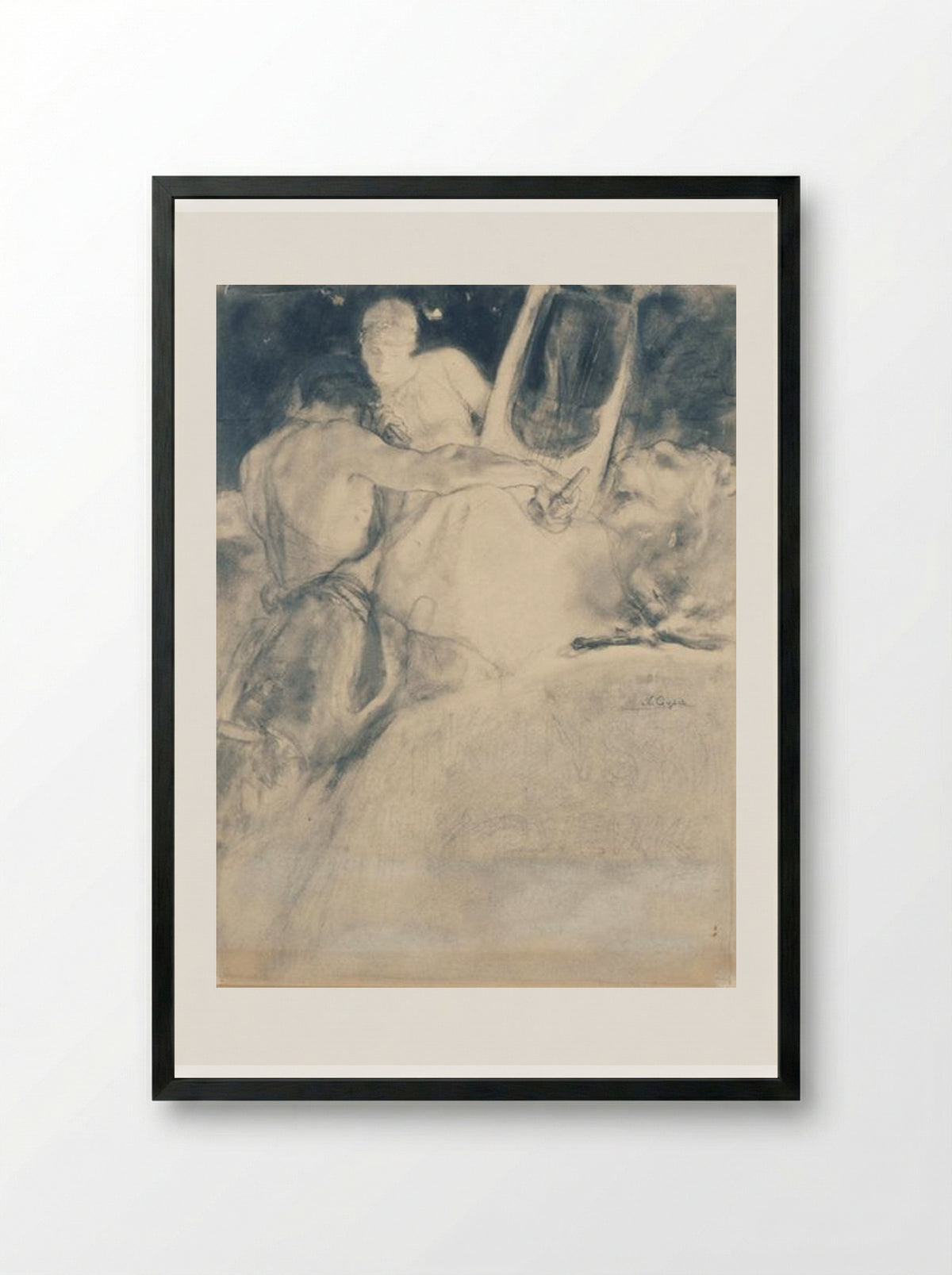The Soul of the Artist - Nikolaos Gyzis - Framed Print Black