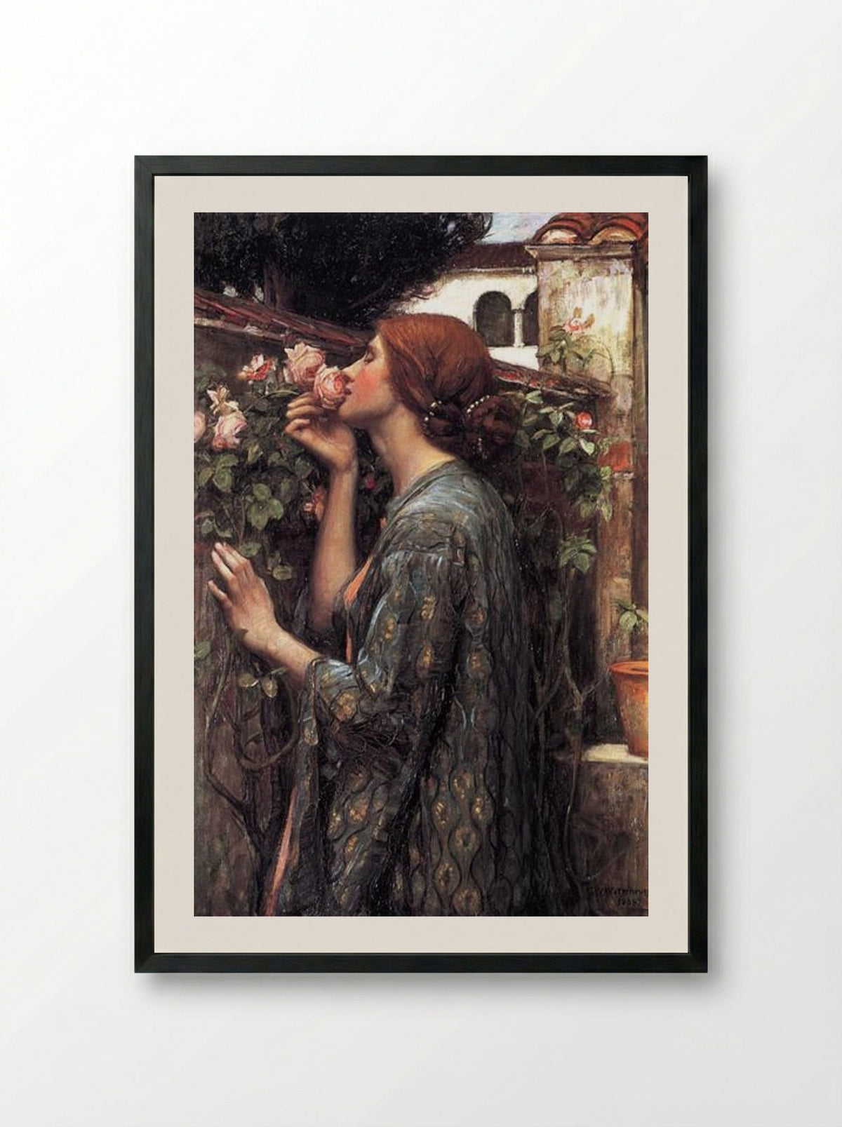 The Soul of the Rose - John William Waterhouse - Framed Print Black