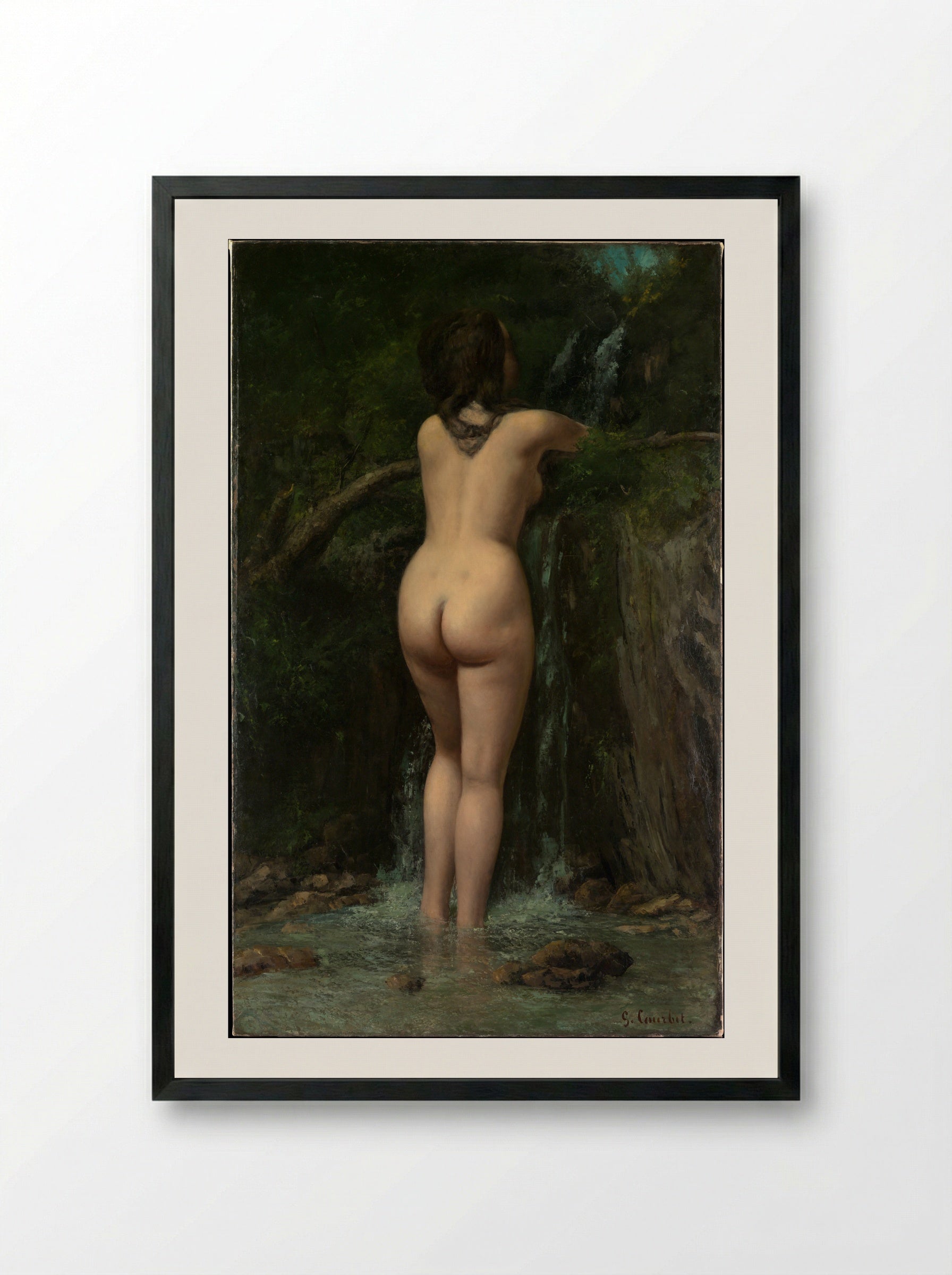 The Source - Gustave Courbet - Framed Print Black