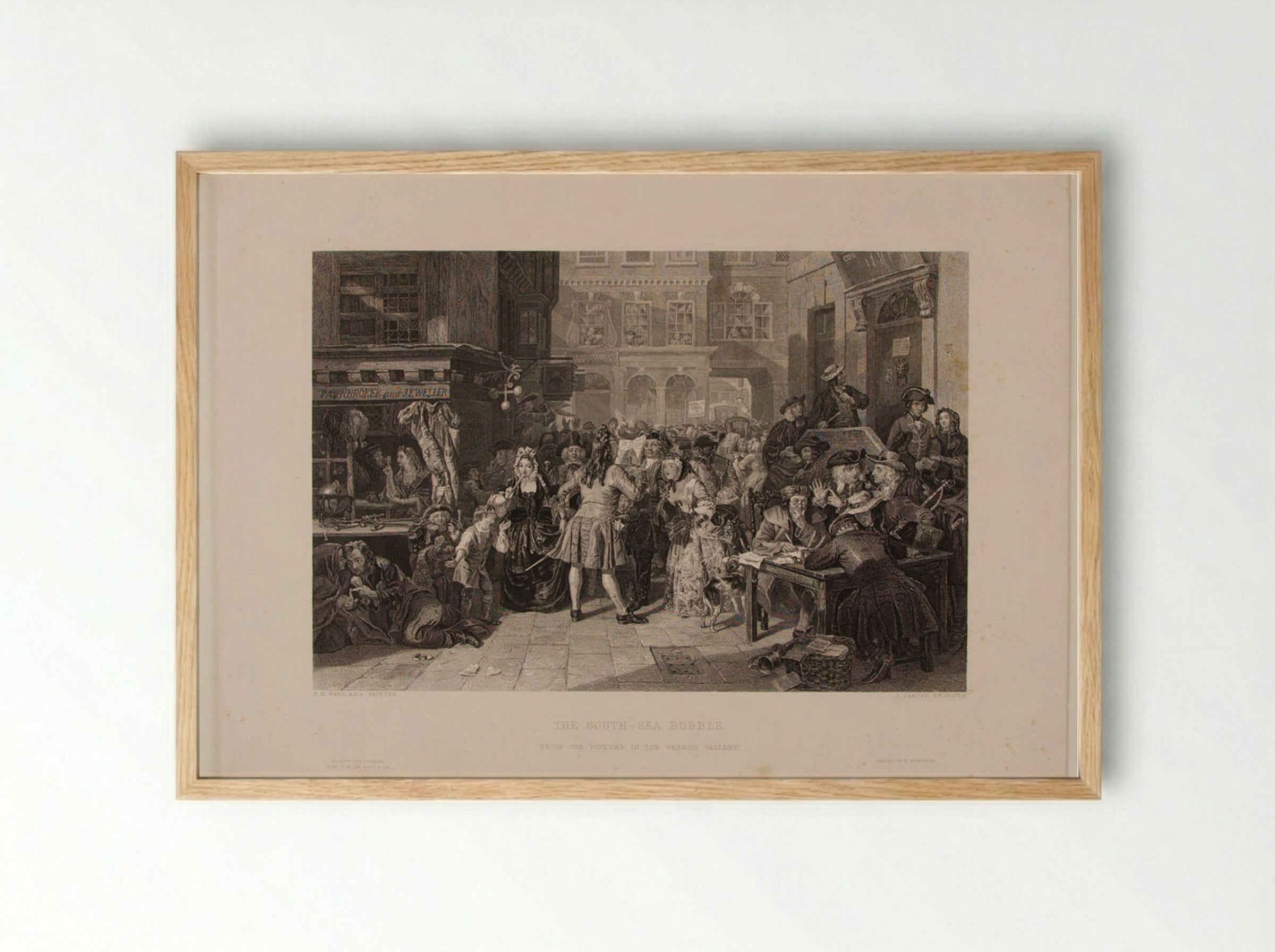 The South Sea Bubble - James Carter - Framed Print Wood