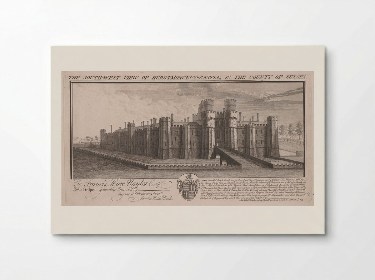 The South-West View of Hurstmonceux-Castle - Samuel and Nathaniel Buck - Poster