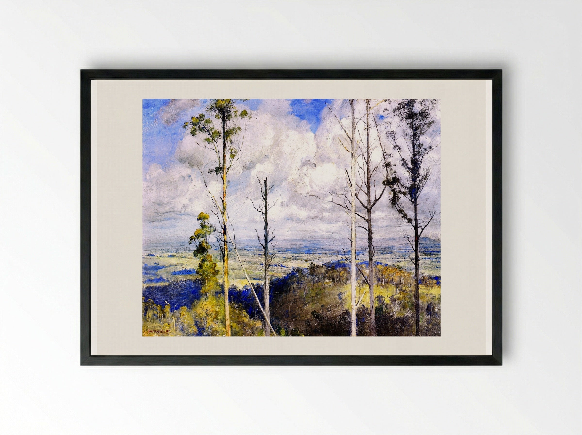 The South Wind - Tom Roberts - Framed Print Black