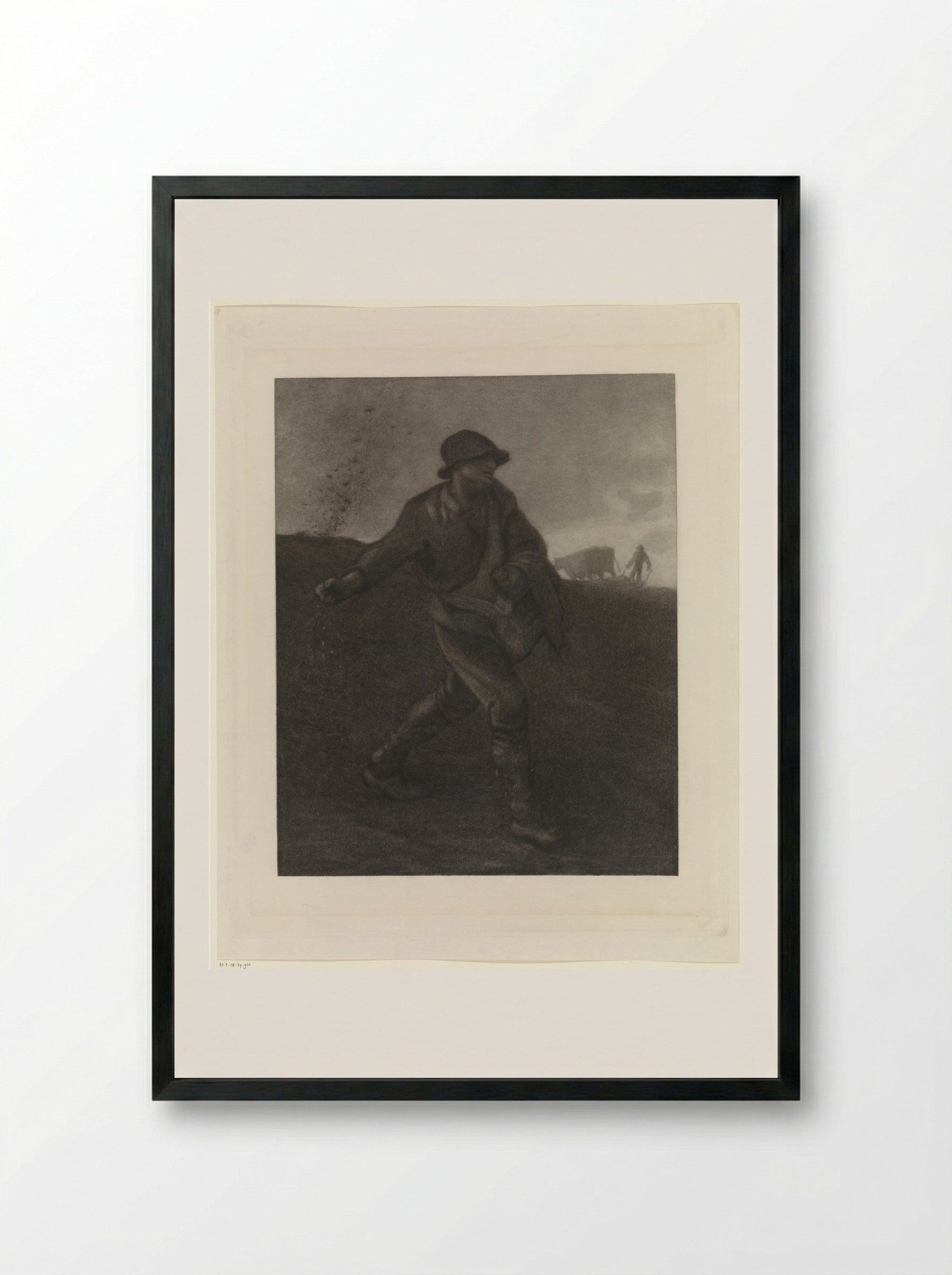 The Sower - Jean-François Millet - Framed Print Black