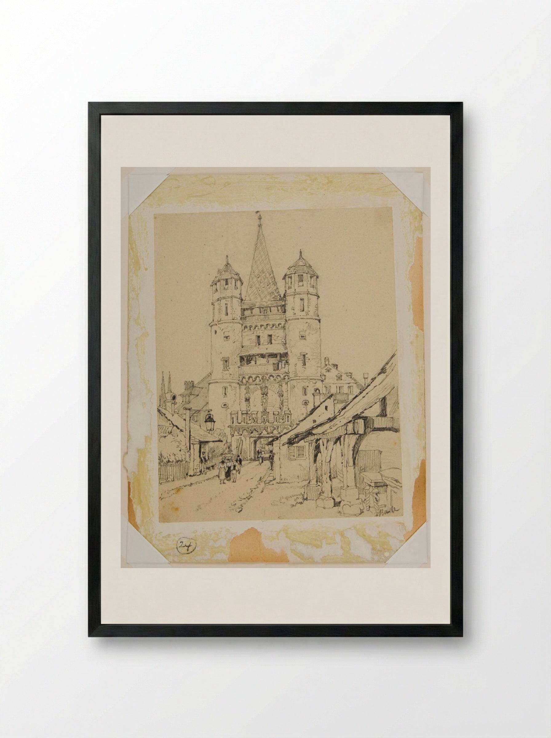 The Spalentor, Basel - Samuel Prout - Framed Print Black