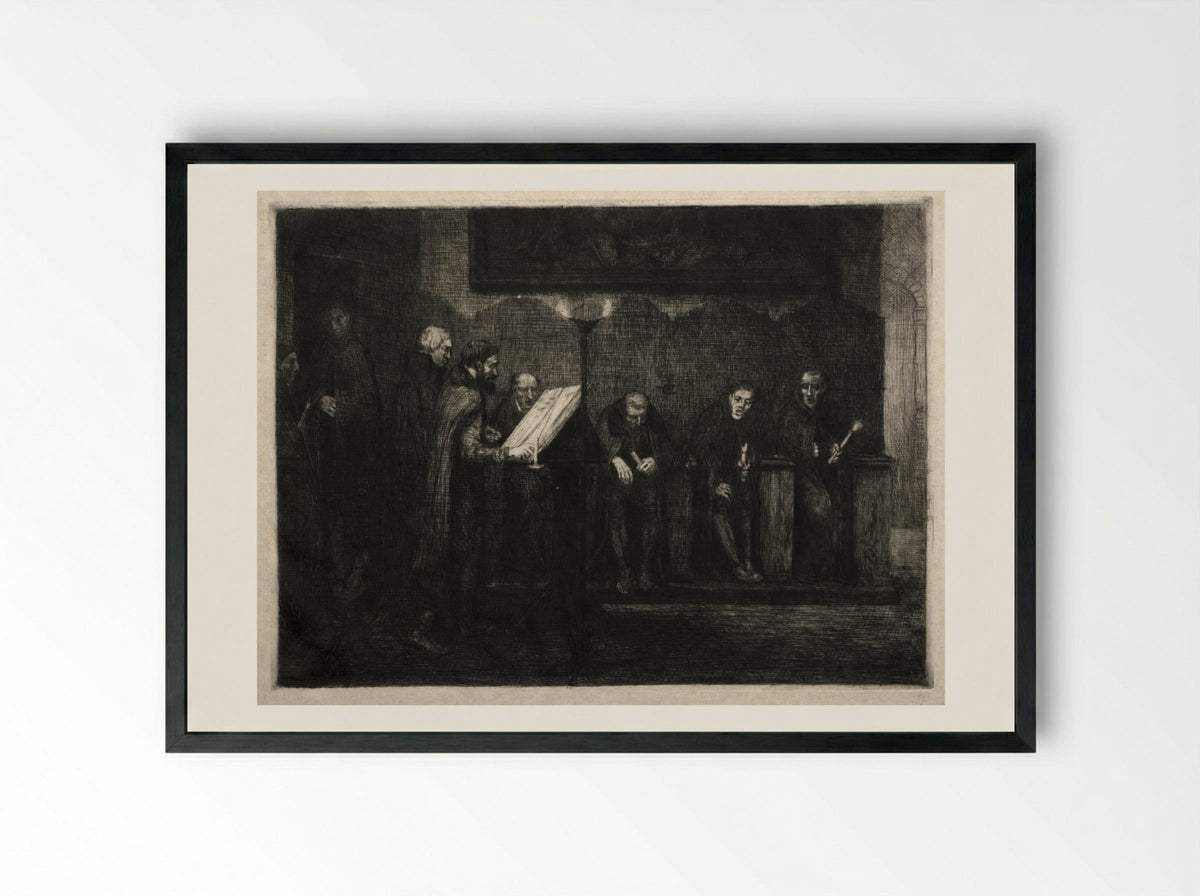 The Spanish Singers - Alphonse Legros - Framed Print Black