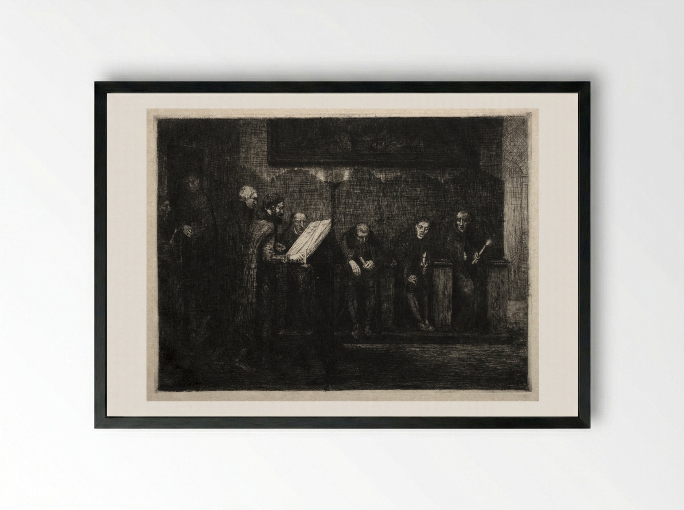 The Spanish Singers - Alphonse Legros - Framed Print Black