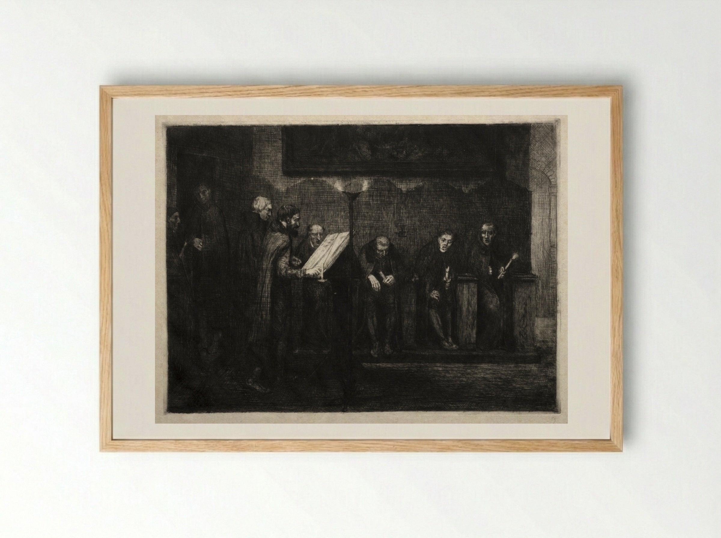 The Spanish Singers - Alphonse Legros - Framed Print Wood