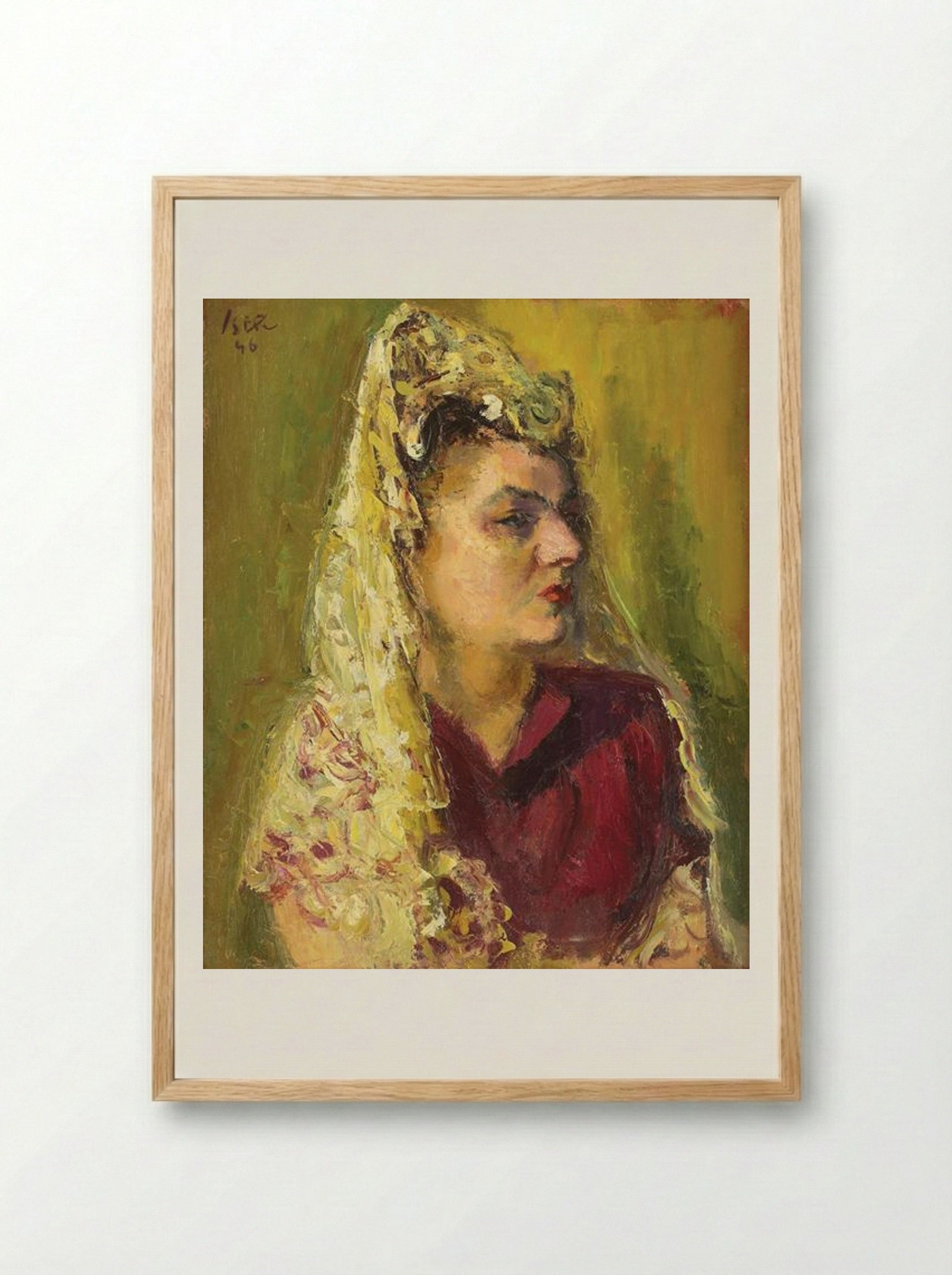 The Spanish Woman - Iosif Iser - Framed Print Wood