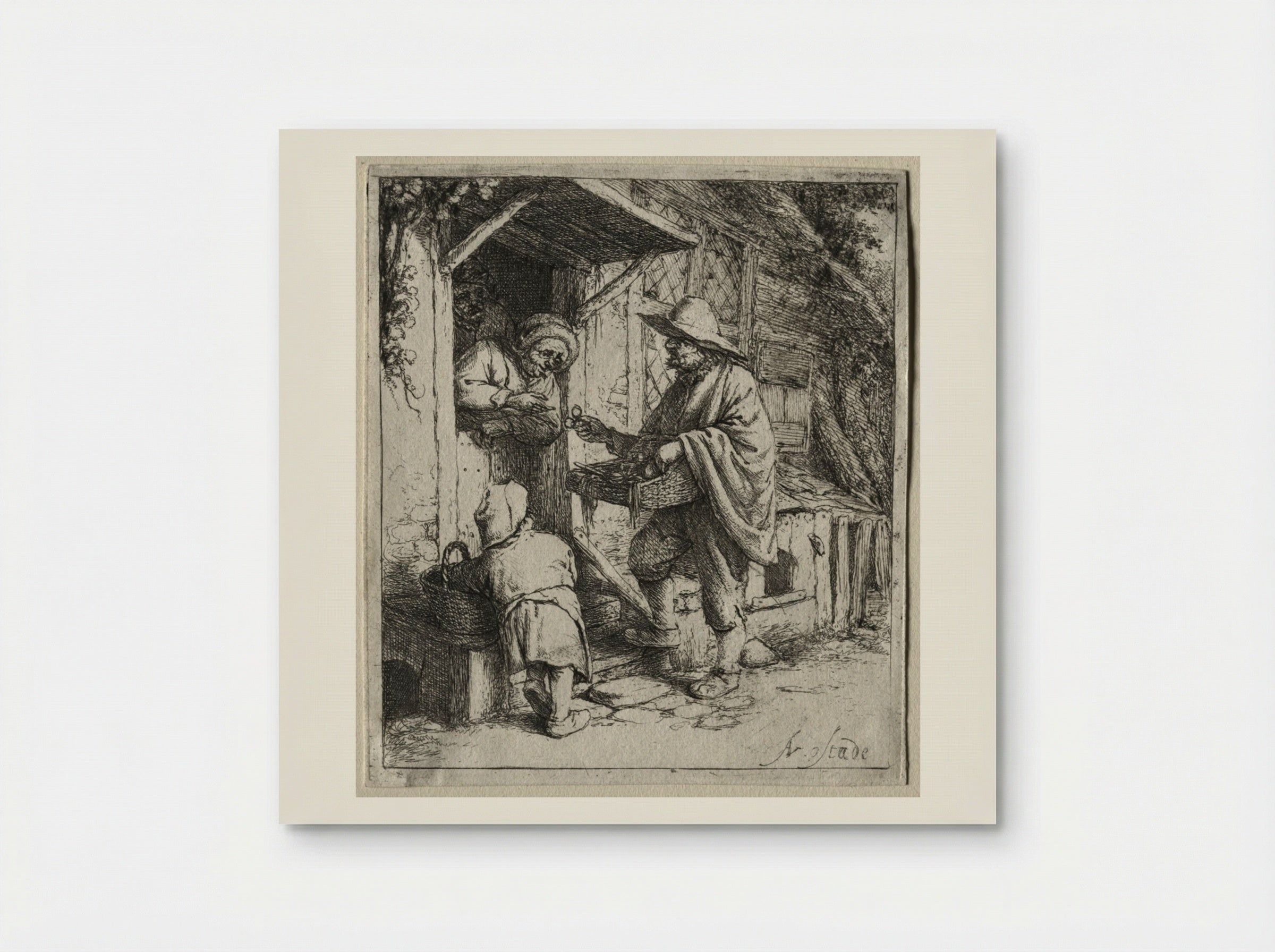 The Spectacle Seller - Adriaen van Ostade - Poster