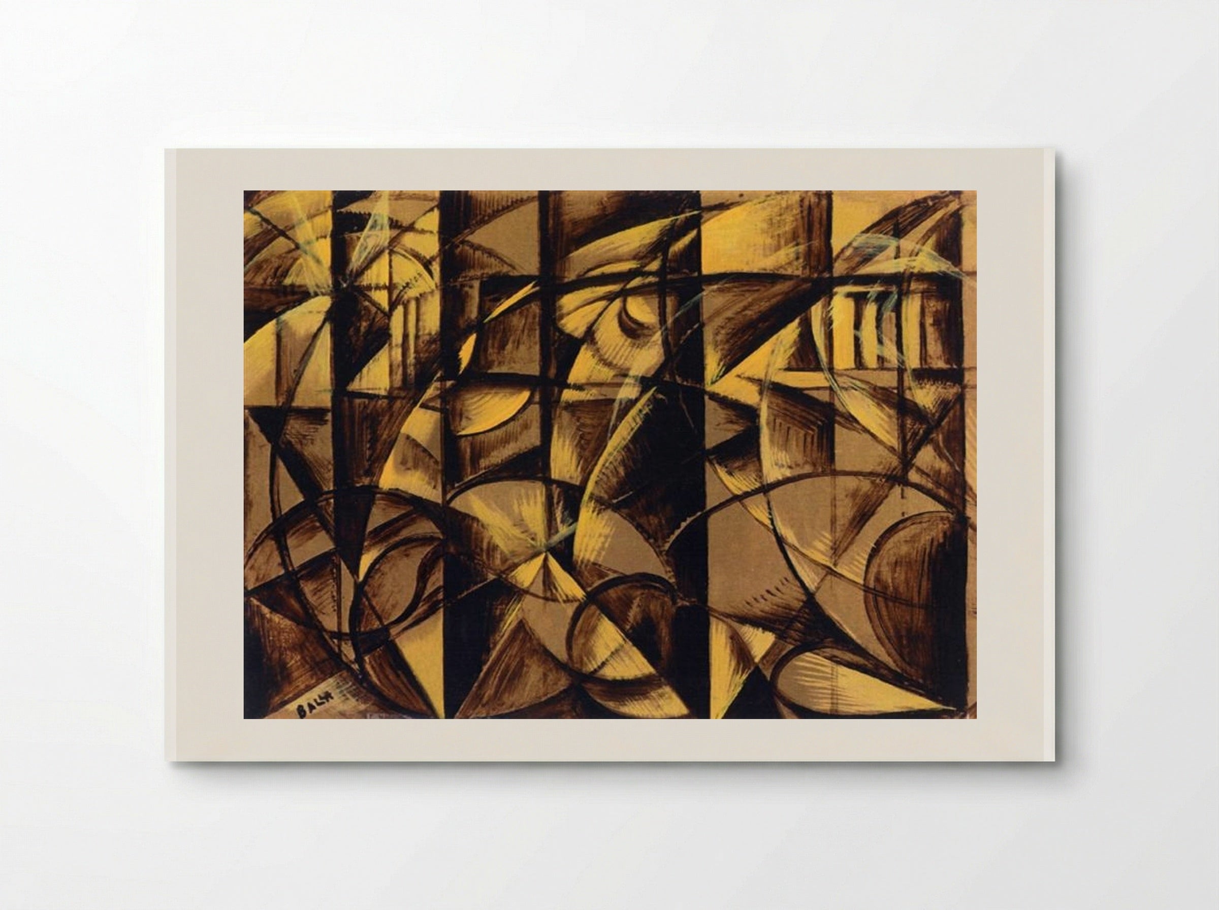 The Speed of an Automobile - Giacomo Balla - Poster