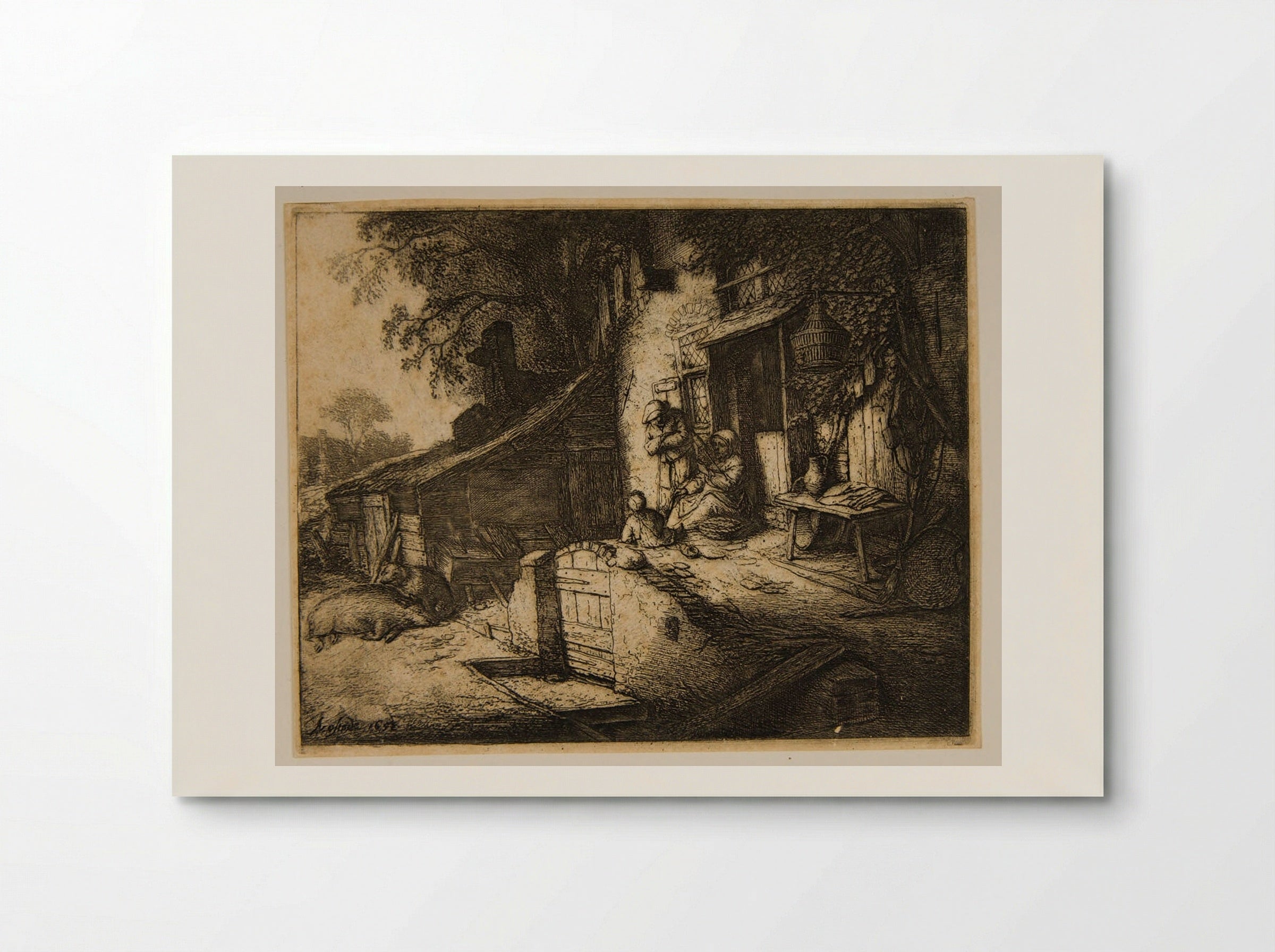 The Spinner - Adriaen van Ostade - Poster