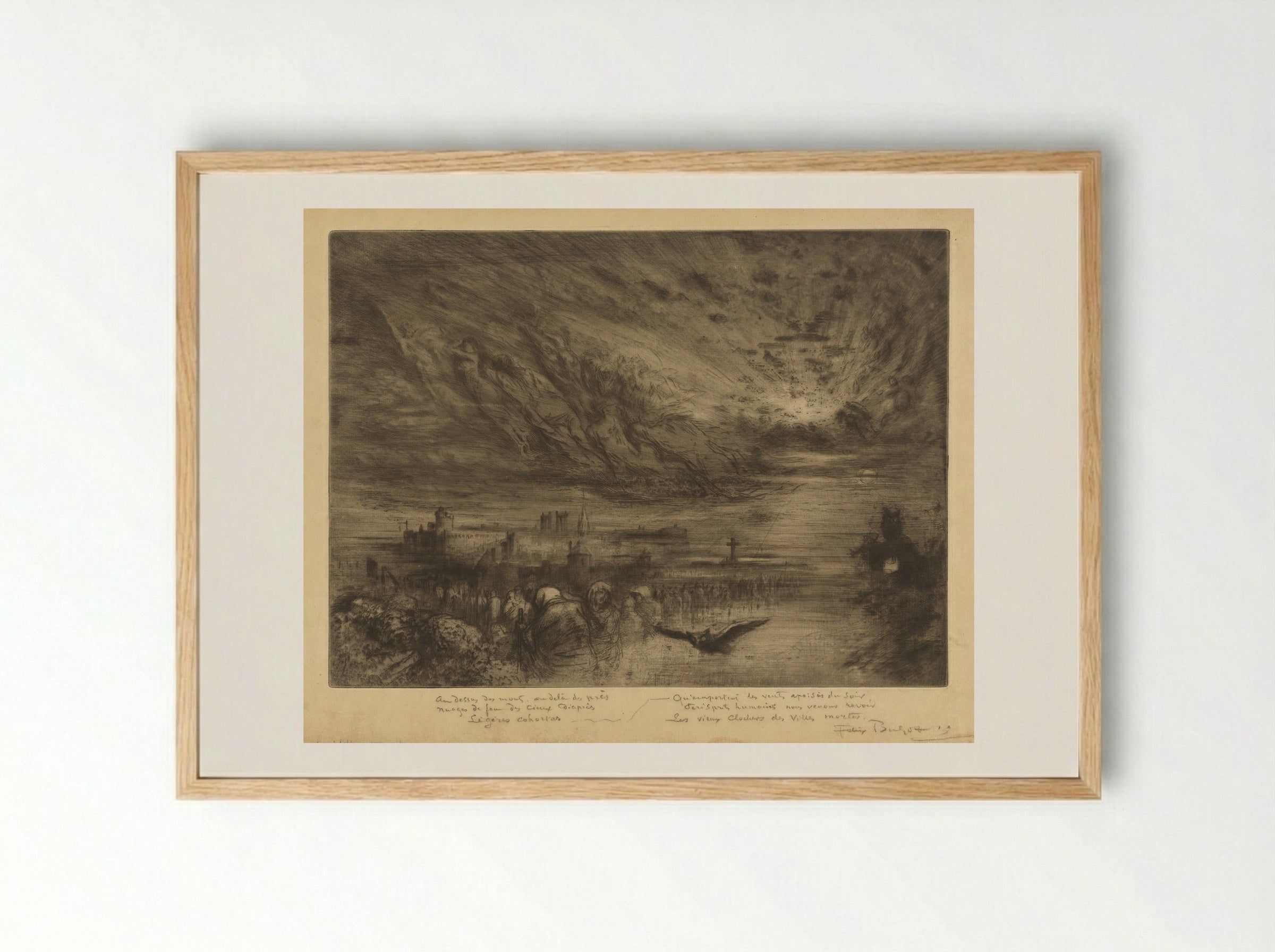The Spirits of Dead Cities - Félix Hilaire Buhot - Framed Print Wood