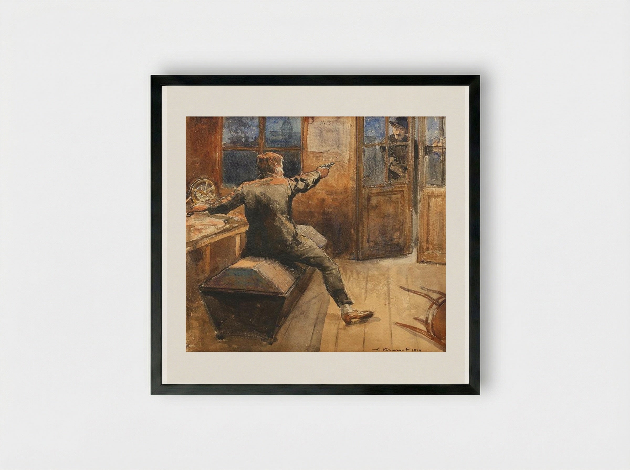 The Spy - Nicolae Vermont - Framed Print Black