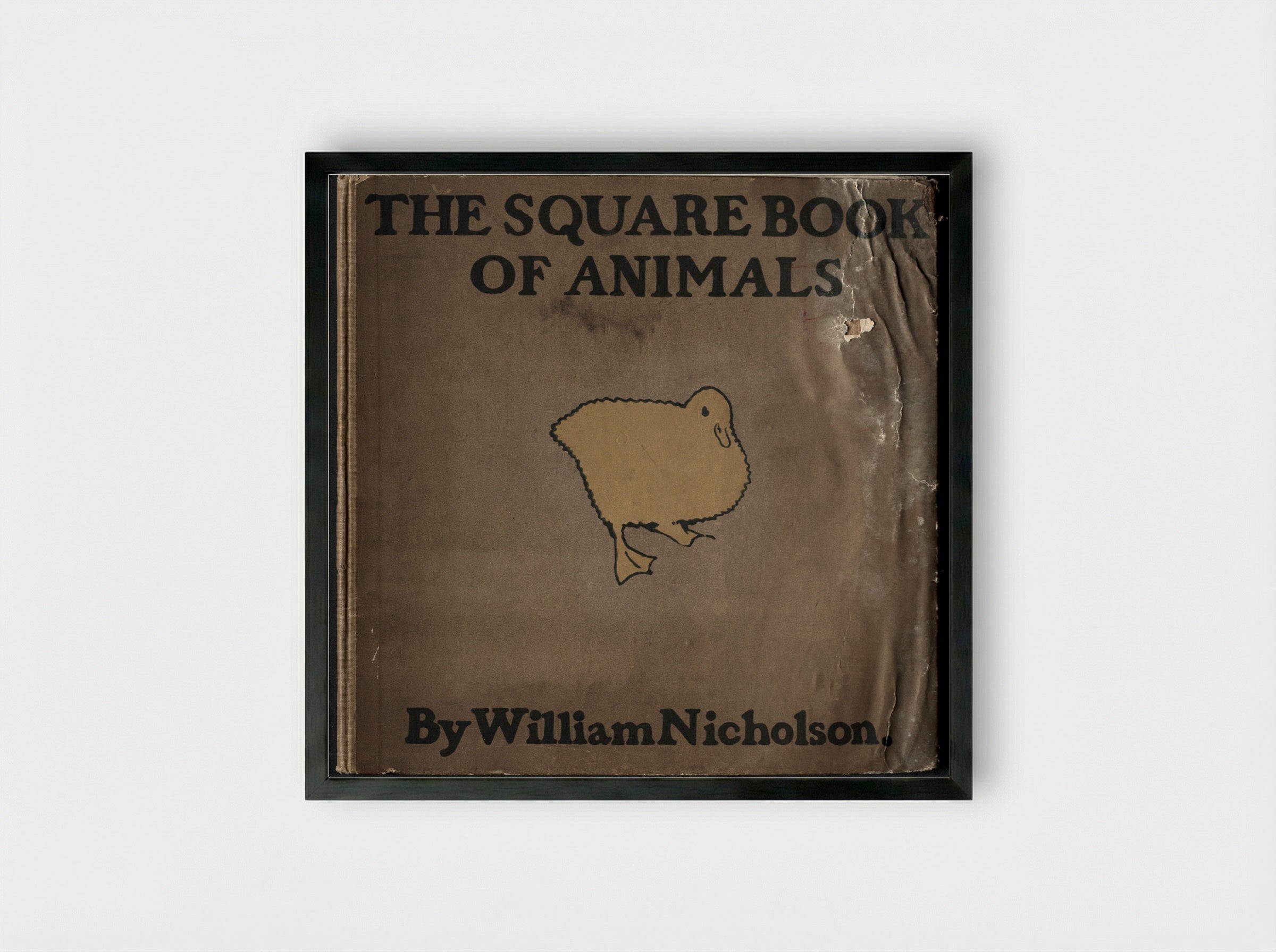 The Square Book of Animals: Cover - William Nicholson - Framed Print Black