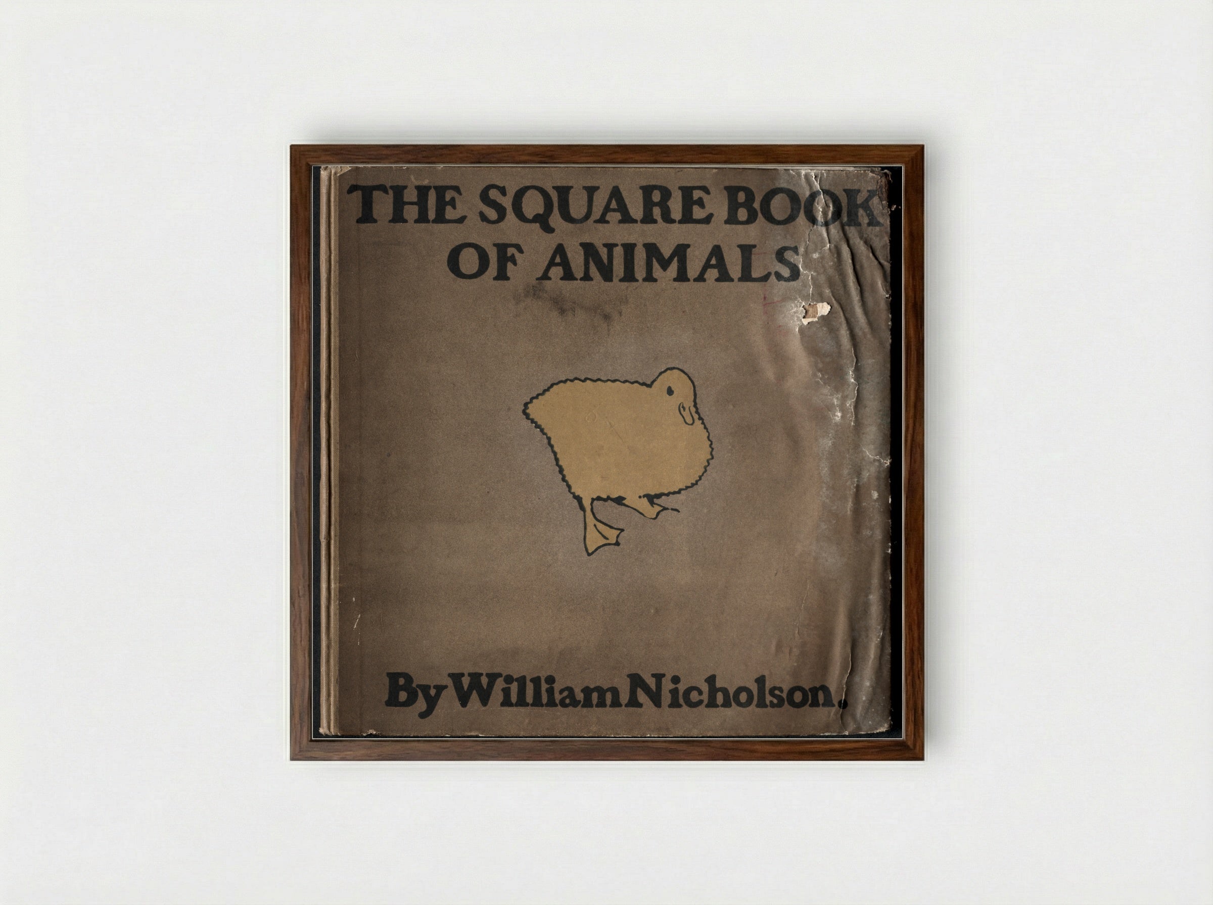 The Square Book of Animals: Cover - William Nicholson - Framed Print Dark Wood