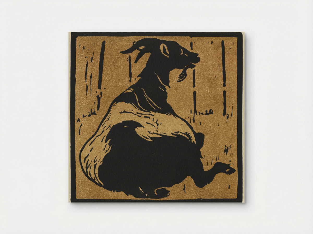 The Square Book of Animals: The Toilsome Goat - William Nicholson - Poster
