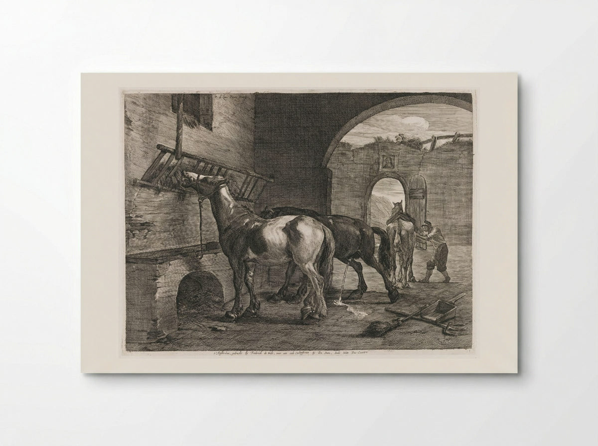 The Stable - Cornelis Visscher - Poster