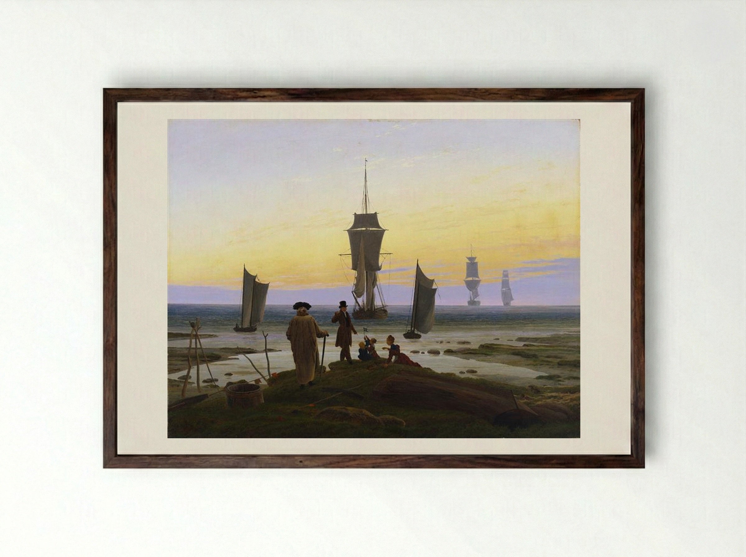 The Stages of Life - Caspar David Friedrich - Framed Print Dark Wood