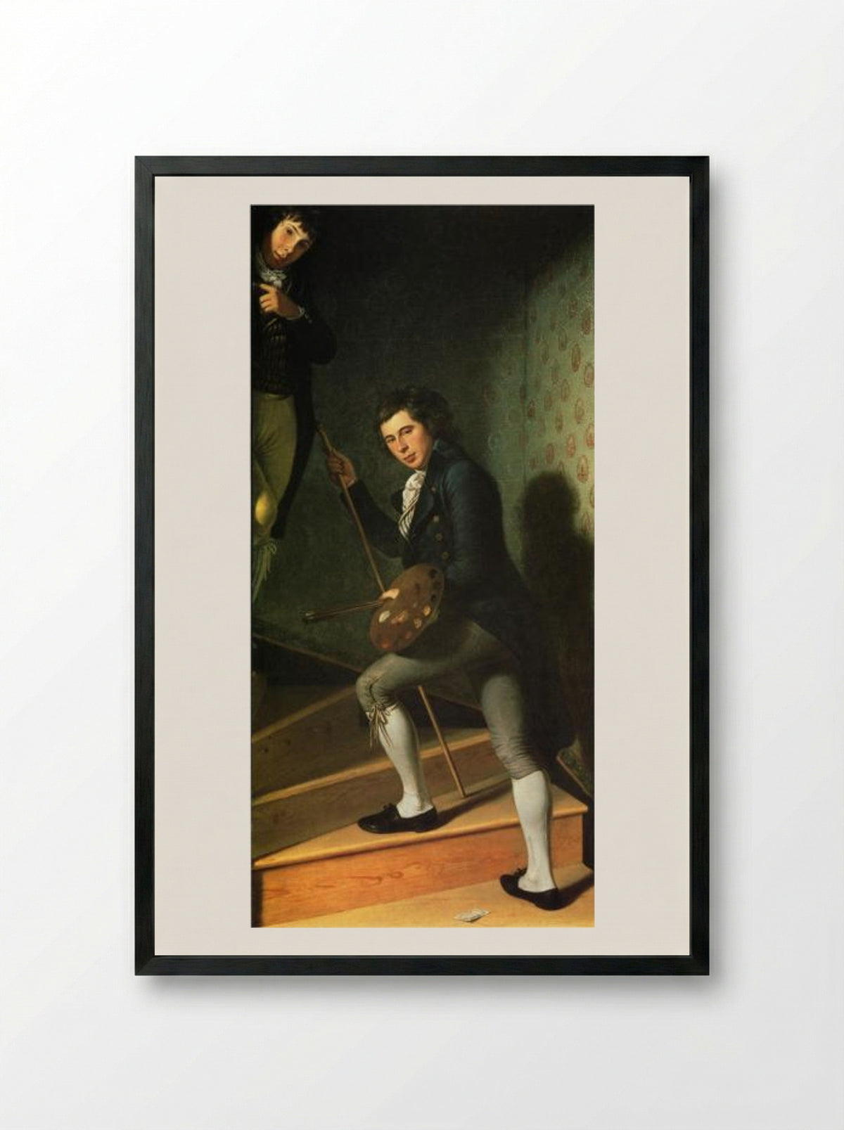 The Staircase Group - Charles Willson Peale - Framed Print Black