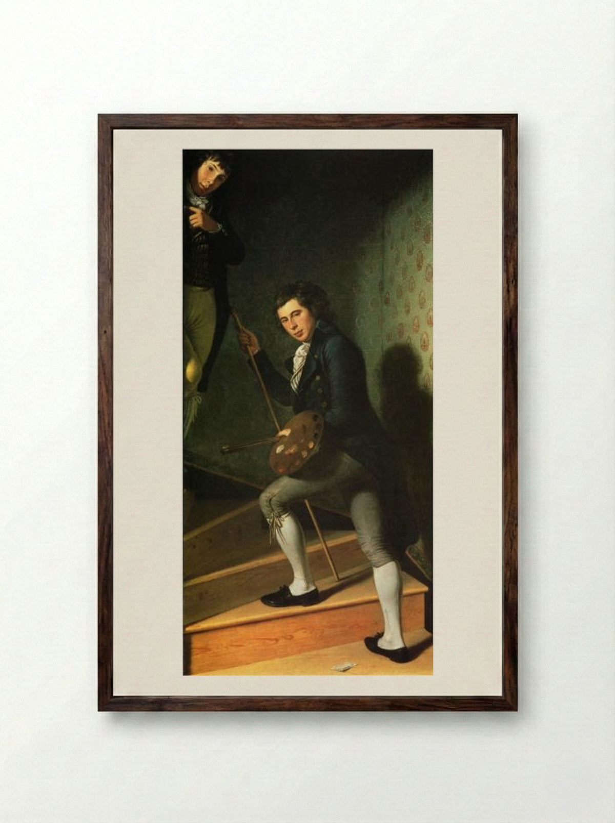 The Staircase Group - Charles Willson Peale - Framed Print Dark Wood