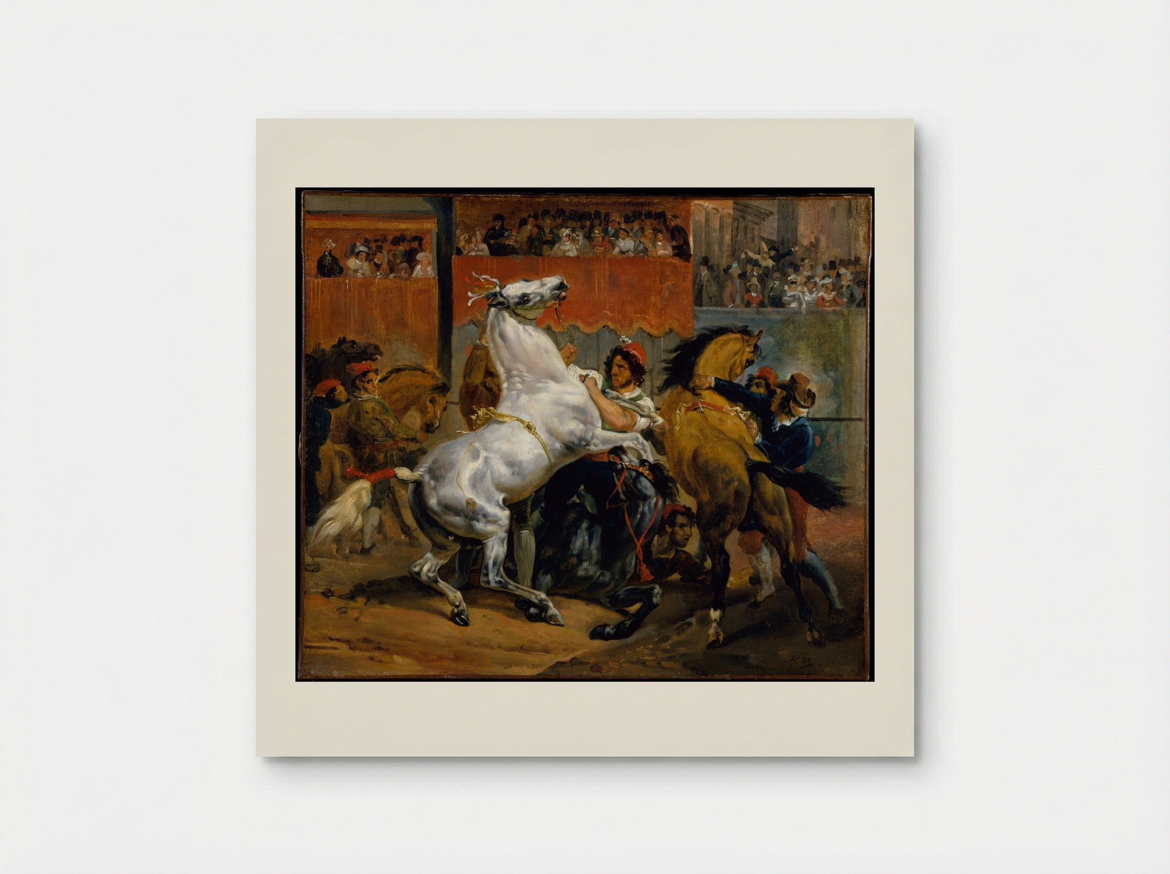 The Start of the Race of the Riderless Horses - Horace Vernet - Poster