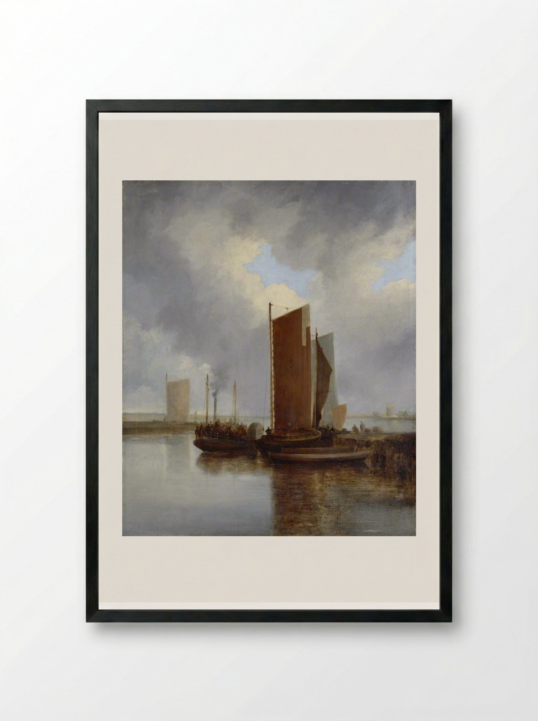 The Steam Packet - John Crome - Framed Print Black