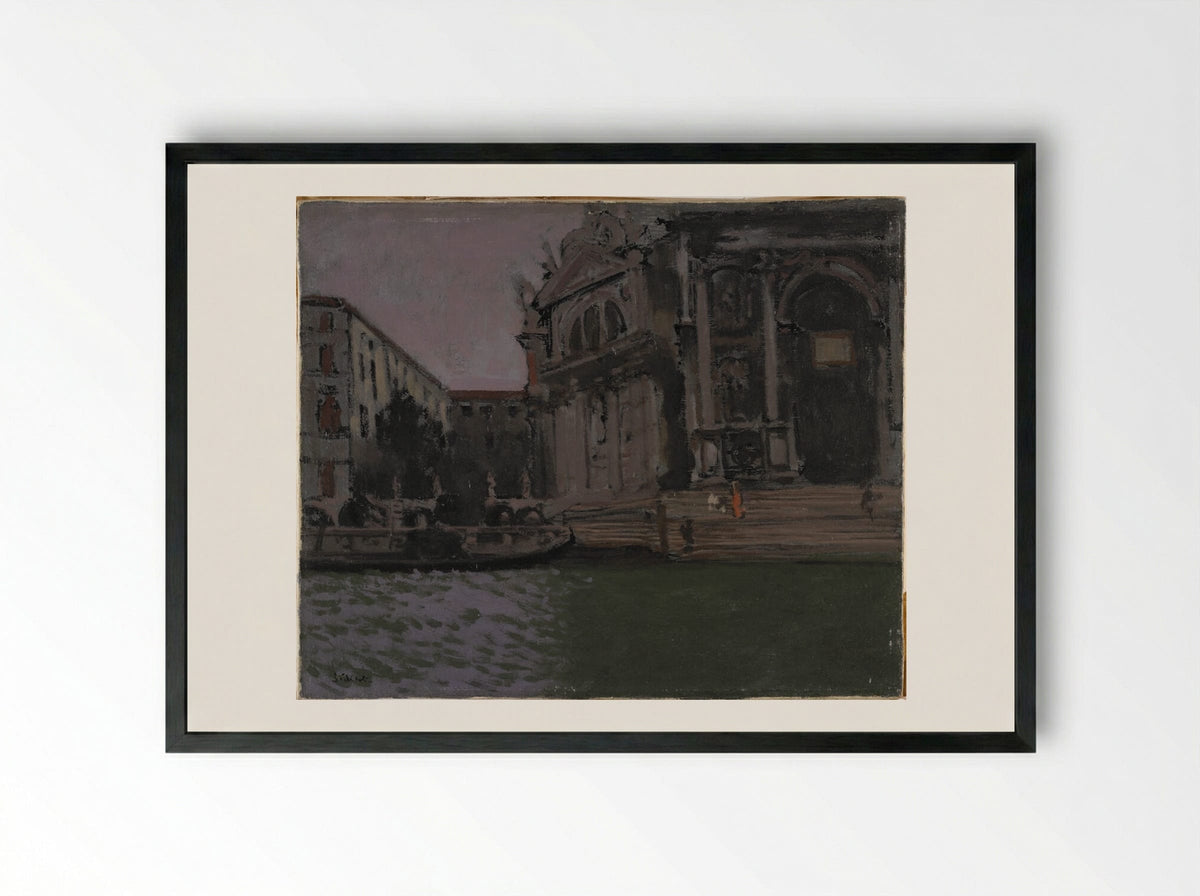 The Steps of Santa Maria della Salute - Walter Sickert - Framed Print Black