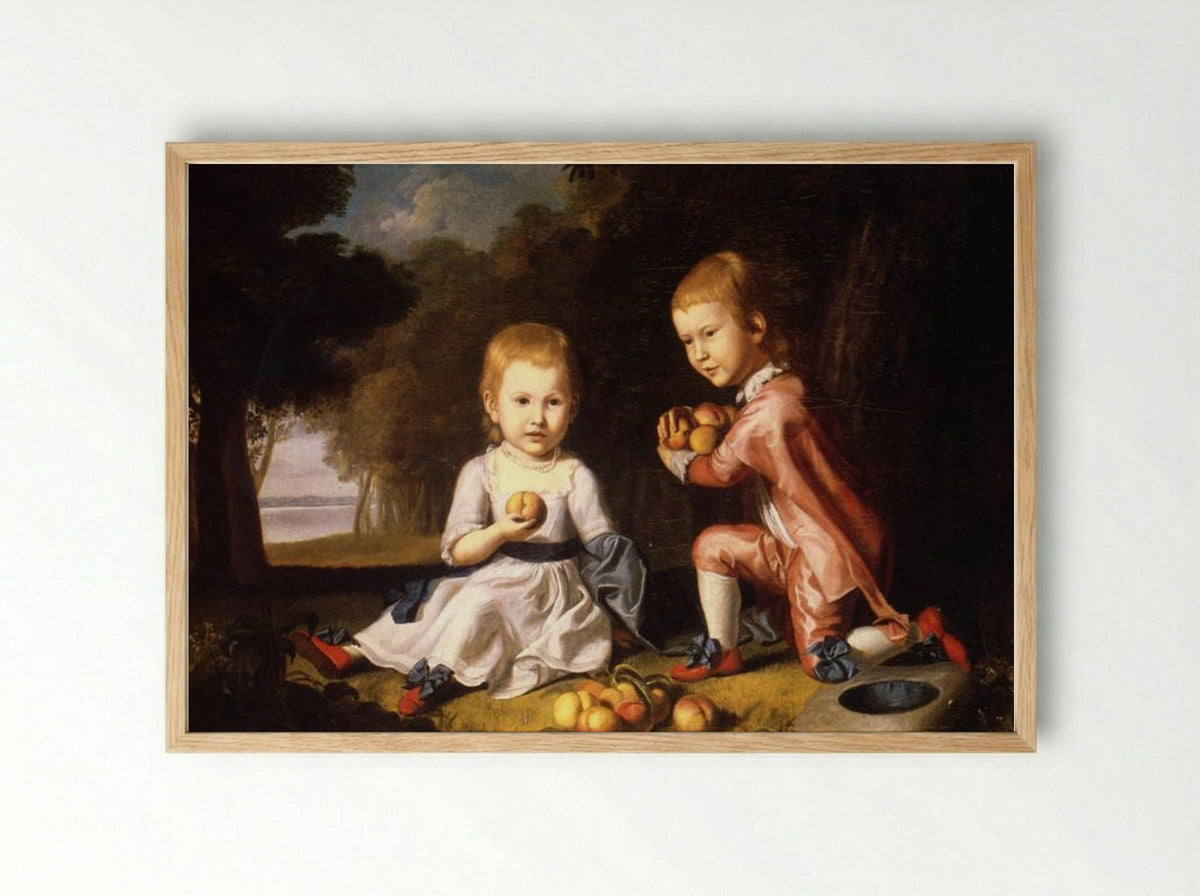 The Stewart Children - Charles Willson Peale - Framed Print Wood
