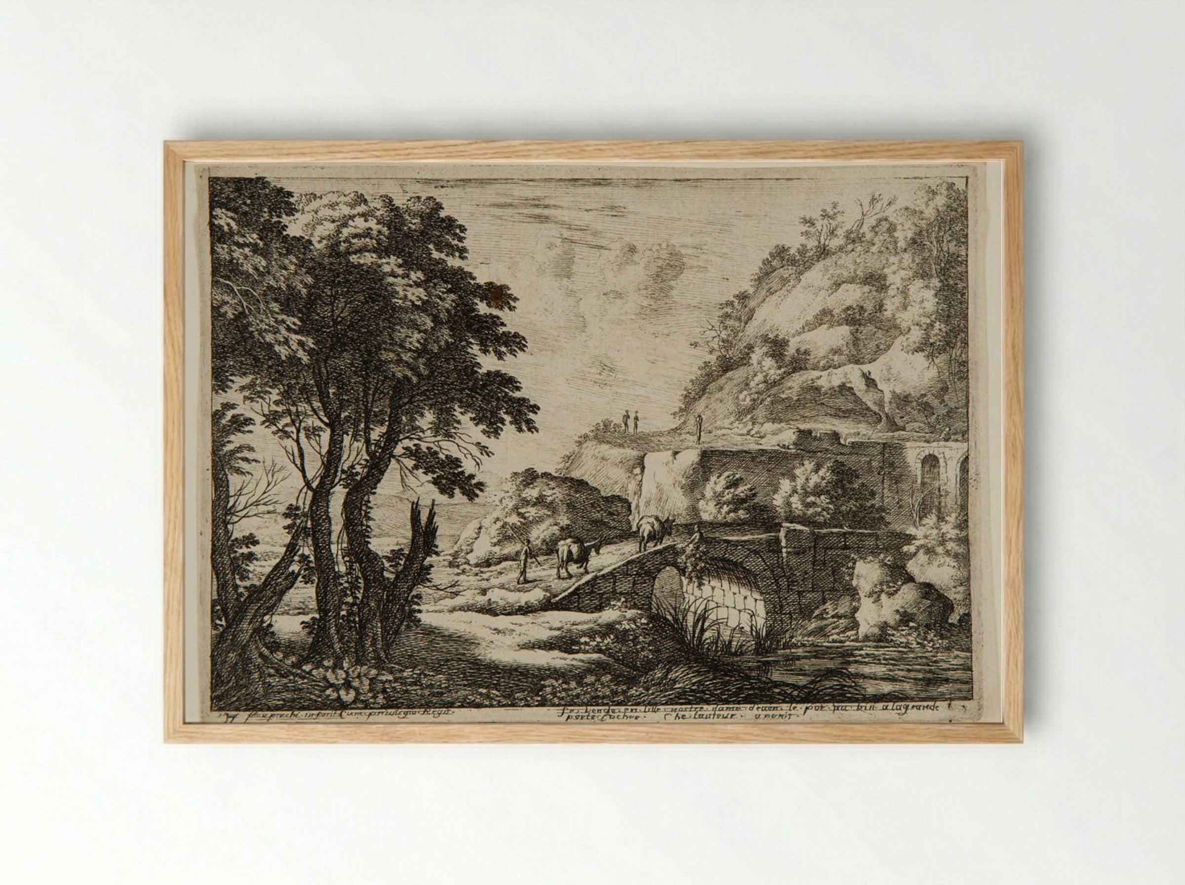 The Stone Bridge - Henri Mauperché - Framed Print Wood