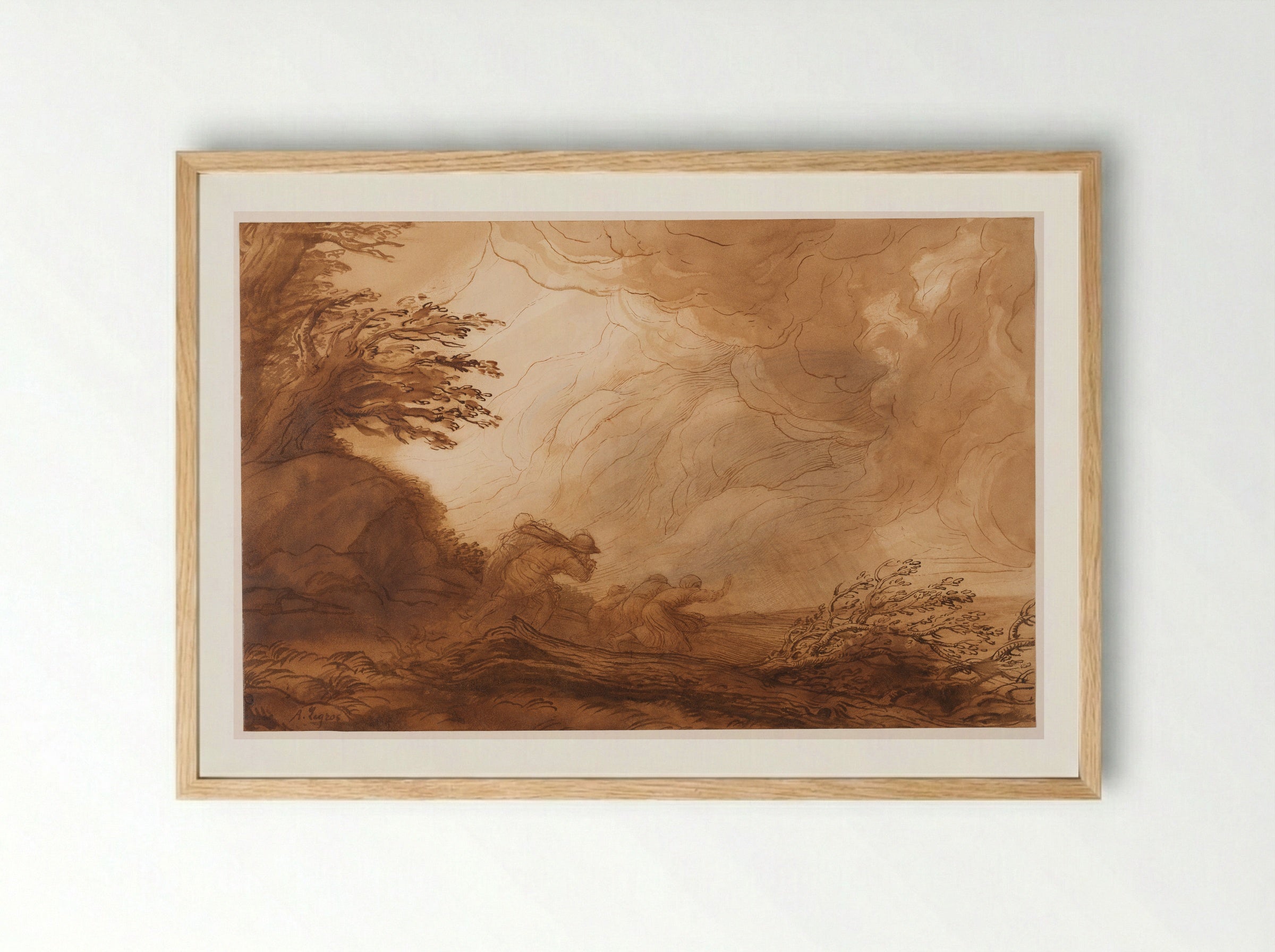 The Storm - Alphonse Legros - Framed Print Wood
